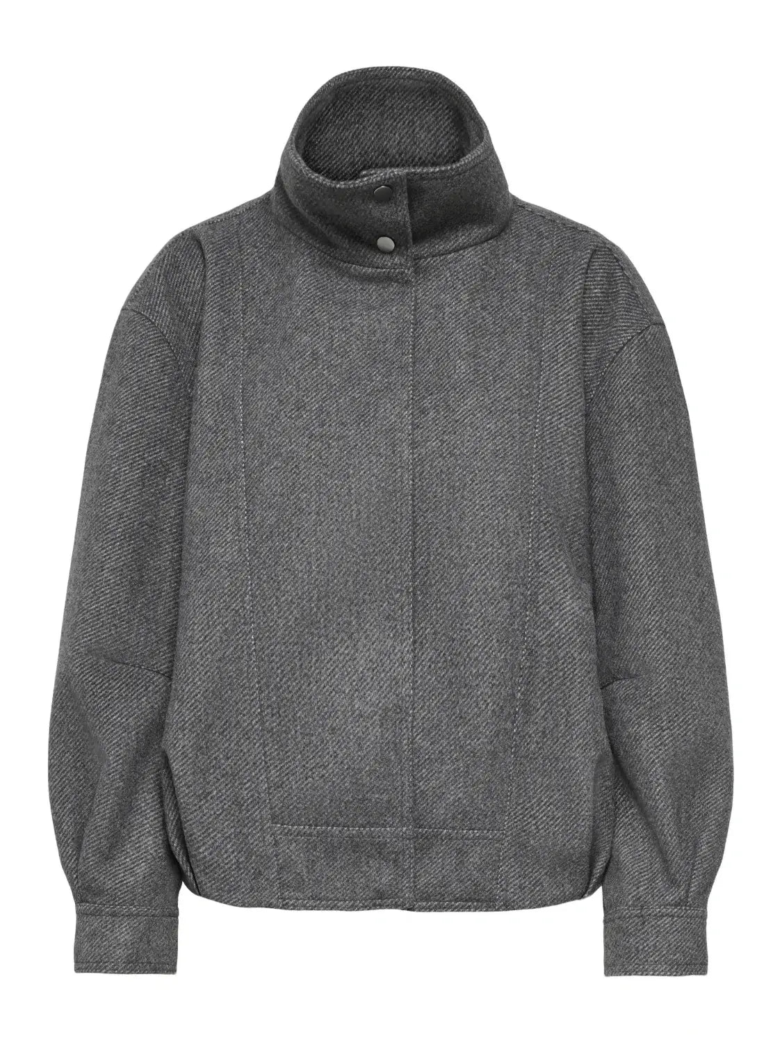 Bomber Cuello Alto ONLY Asta Gris | Bicos de Fío