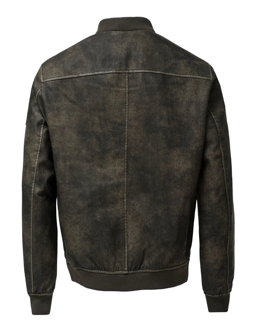 Bomber Cuero Sintético Salsa Jeans Marrón | Bicos de Fío