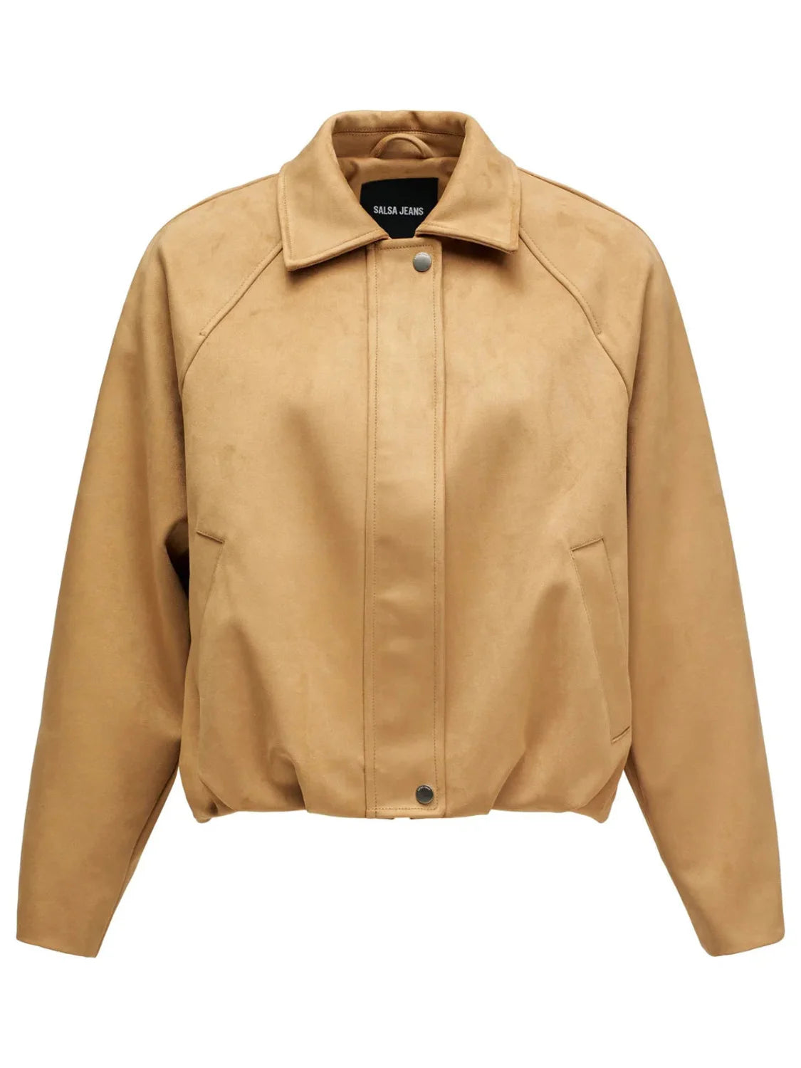Bomber Efecto Ante Salsa Jeans Marrón | Bicos de Fío