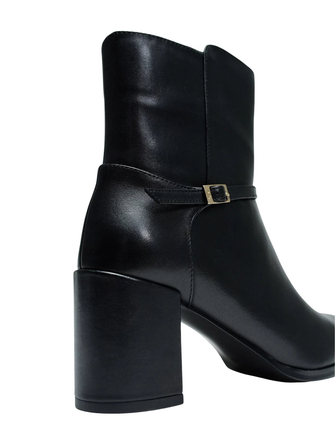 Bota Piel Hebilla Salsa Jeans Negro | Bicos de Fío