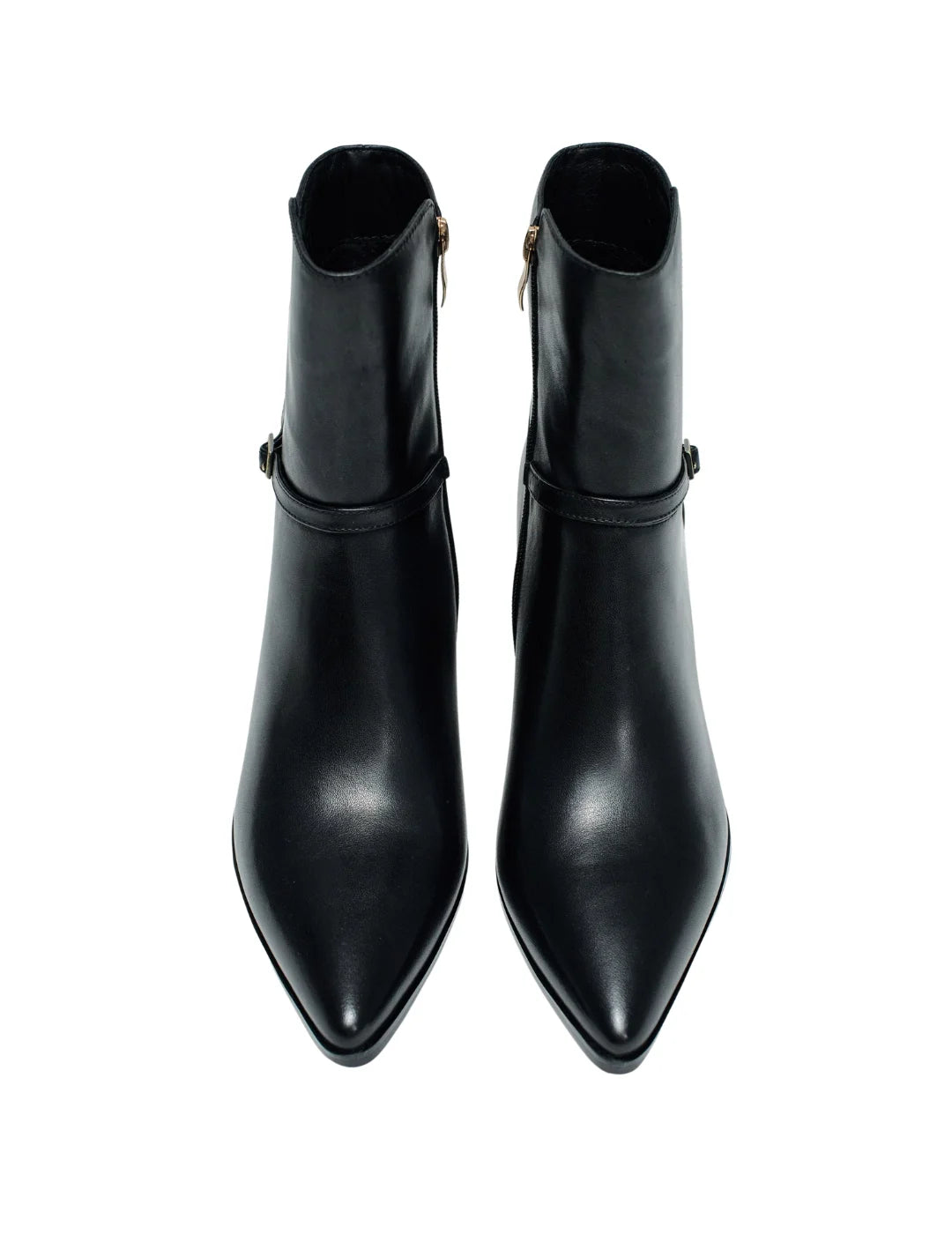 Bota Piel Hebilla Salsa Jeans Negro | Bicos de Fío