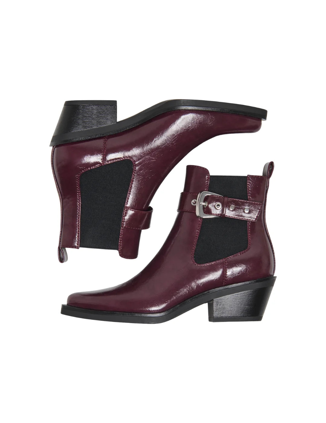 Bota Hebilla ONLY Amie Burgundy | Bicos de Fío
