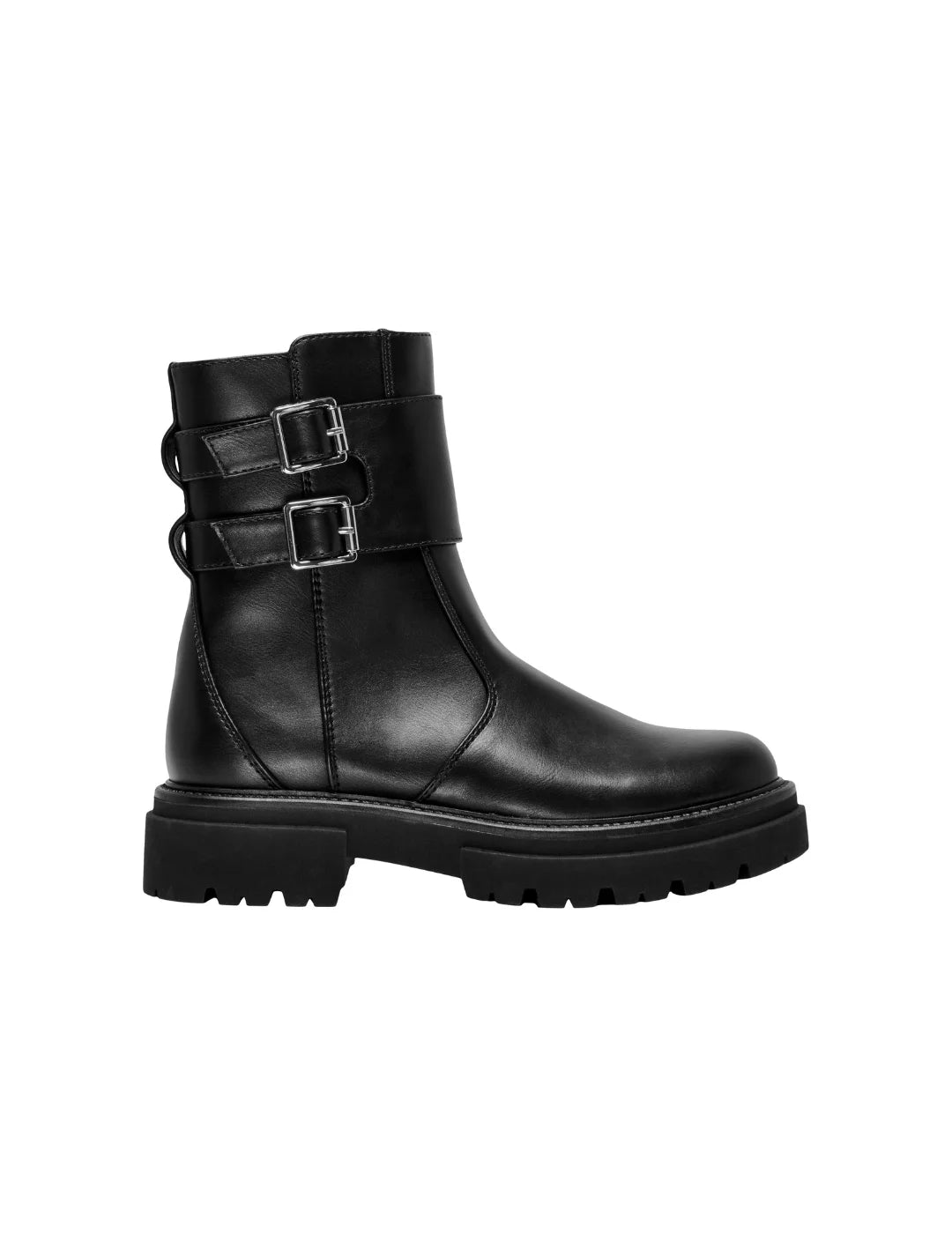 Bota Doble Hebilla ONLY Trinity Negro | Bicos de Fío