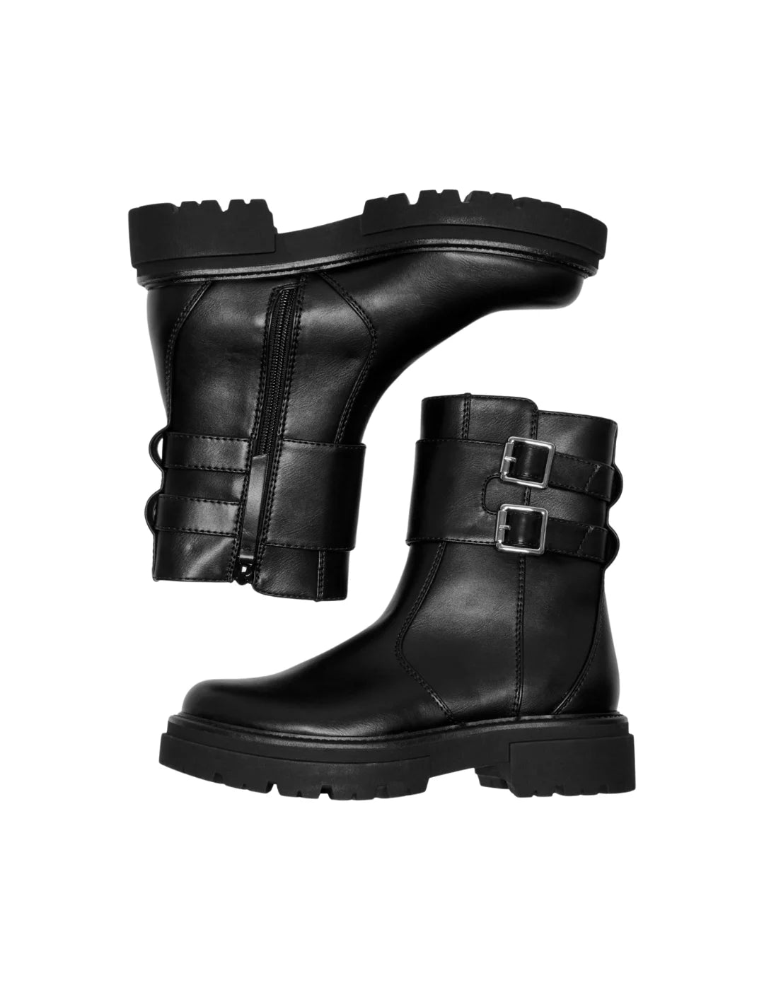 Bota Doble Hebilla ONLY Trinity Negro | Bicos de Fío
