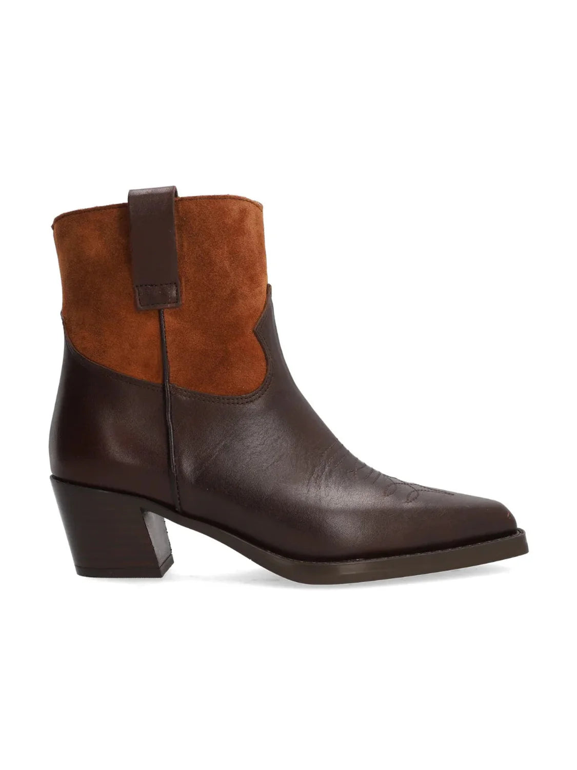 Botines ALPE Brooklyn Bicolor Marrón | Bicos de Fío
