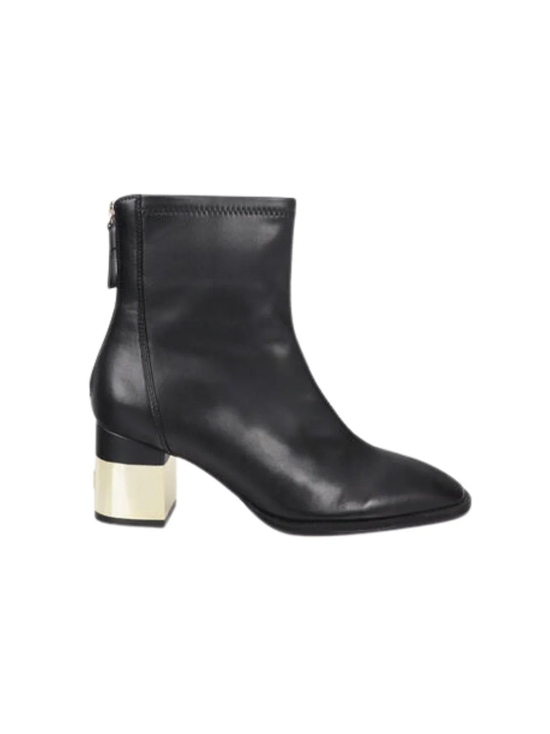 Botines Tacón Dorado Lola Casademunt Negro | Bicos de Fío