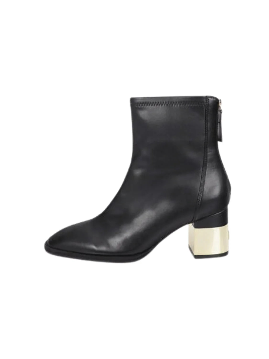 Botines Tacón Dorado Lola Casademunt Negro | Bicos de Fío