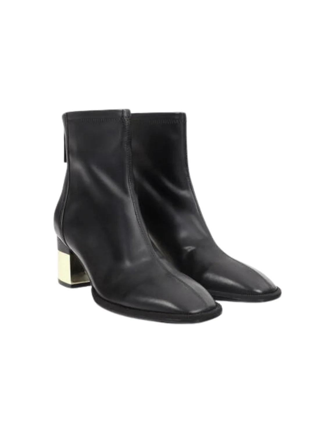 Botines Tacón Dorado Lola Casademunt Negro | Bicos de Fío