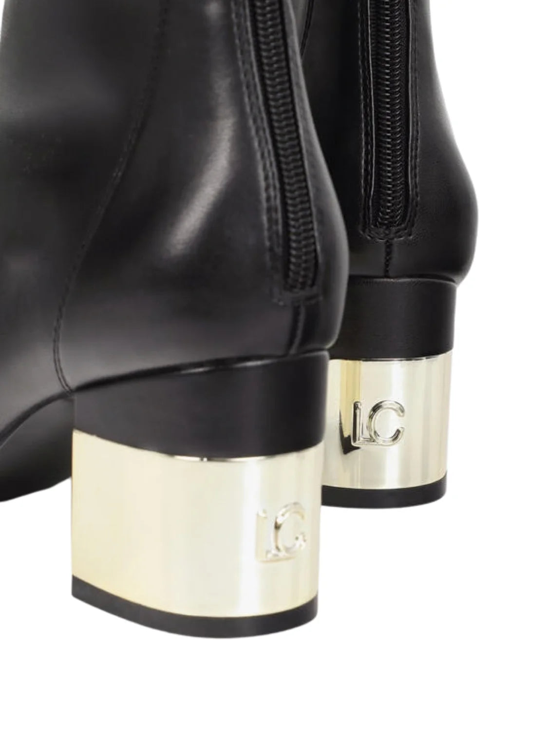 Botines Tacón Dorado Lola Casademunt Negro | Bicos de Fío