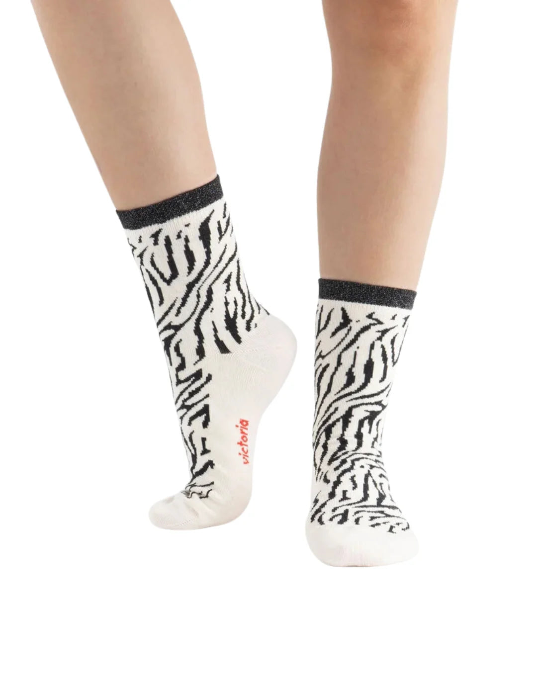Calcetines Victoria Cebra Blanco | Bicos de Fío