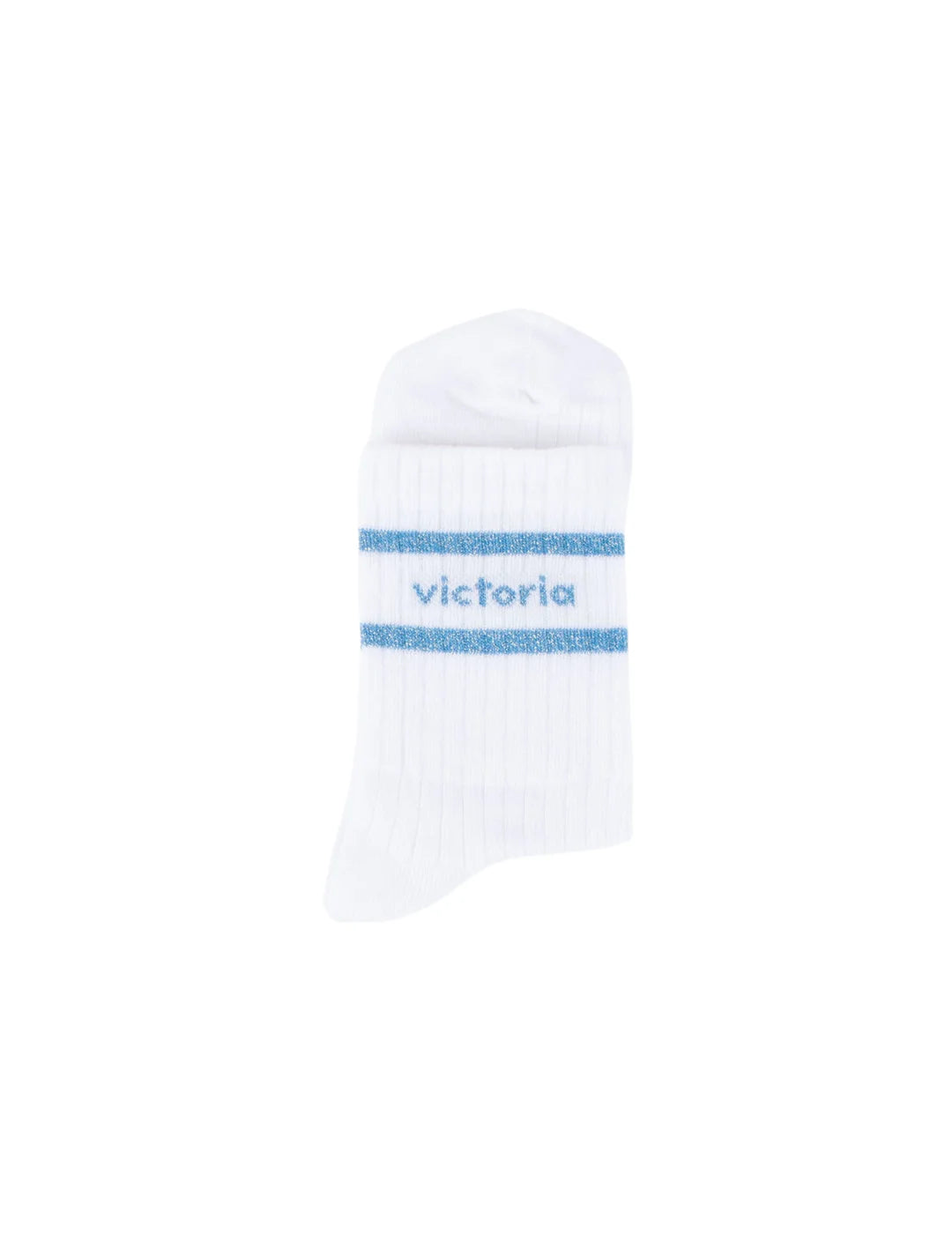 Calcetines Blancos Victoria Ribete Azul | Bicos de Fío