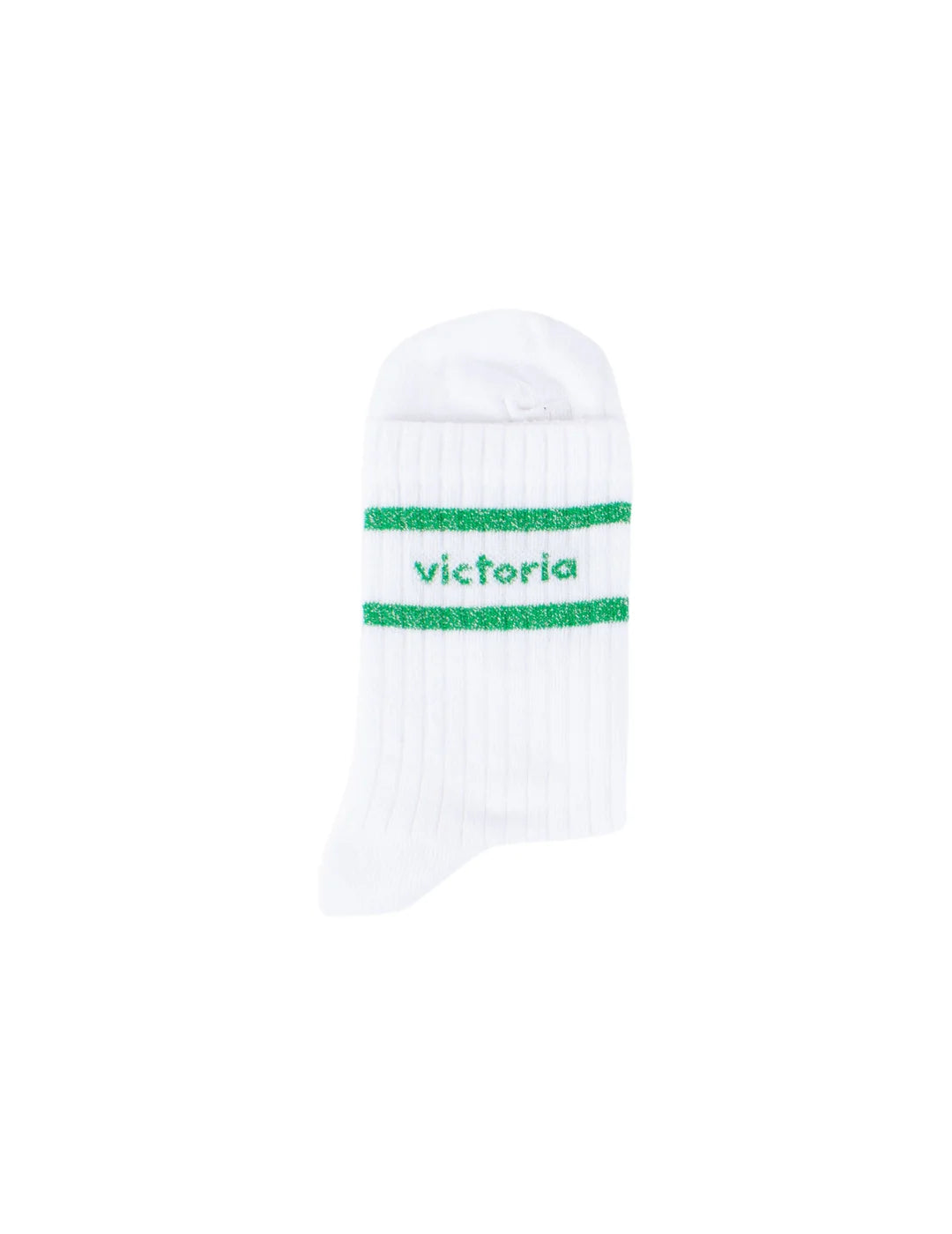 Calcetines Blancos Victoria Ribete Verde | Bicos de Fío
