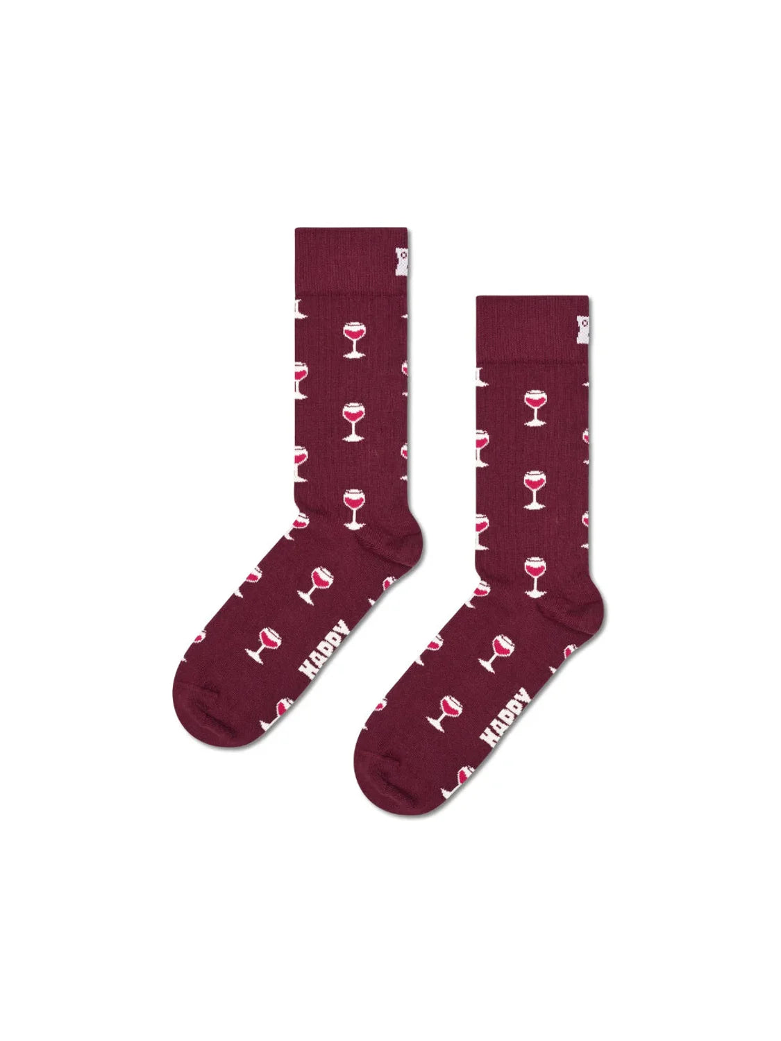 Calcetines Happy Socks Glass Of Wine Granate | Bicos de Fío
