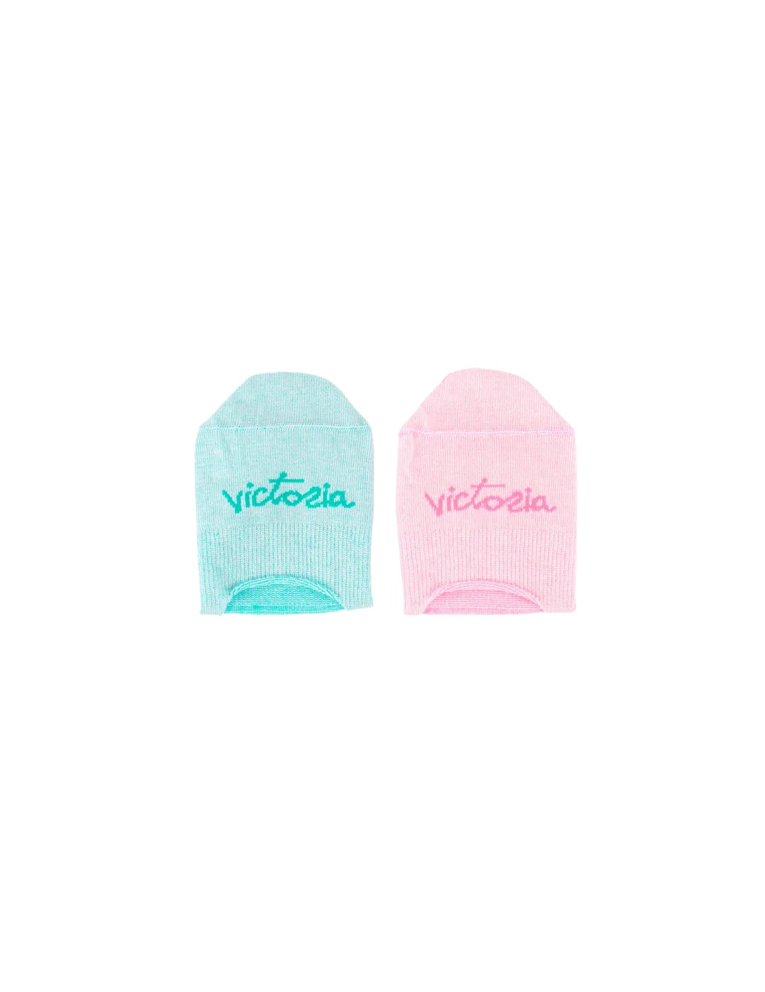 Calcetines Pinkies Fluor Victoria Rosa-Azul Pack 2 | Bicos de Fío