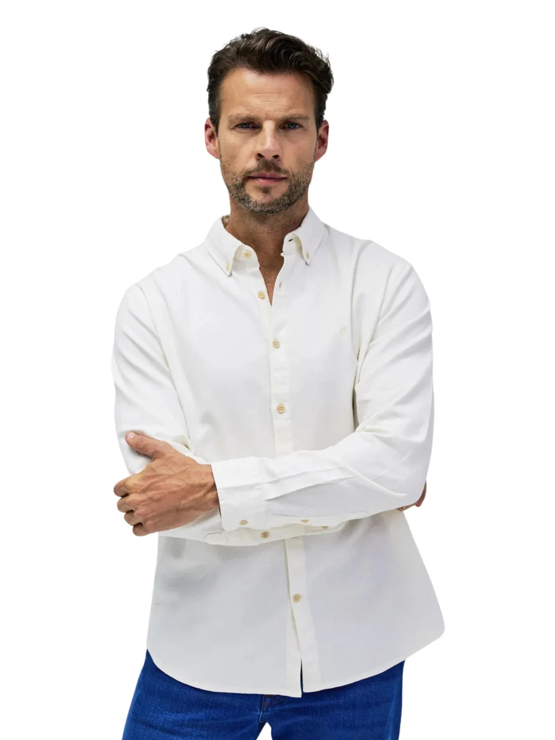Camisa Regular Fit Salsa Jeans Crudo | Bicos de Fío