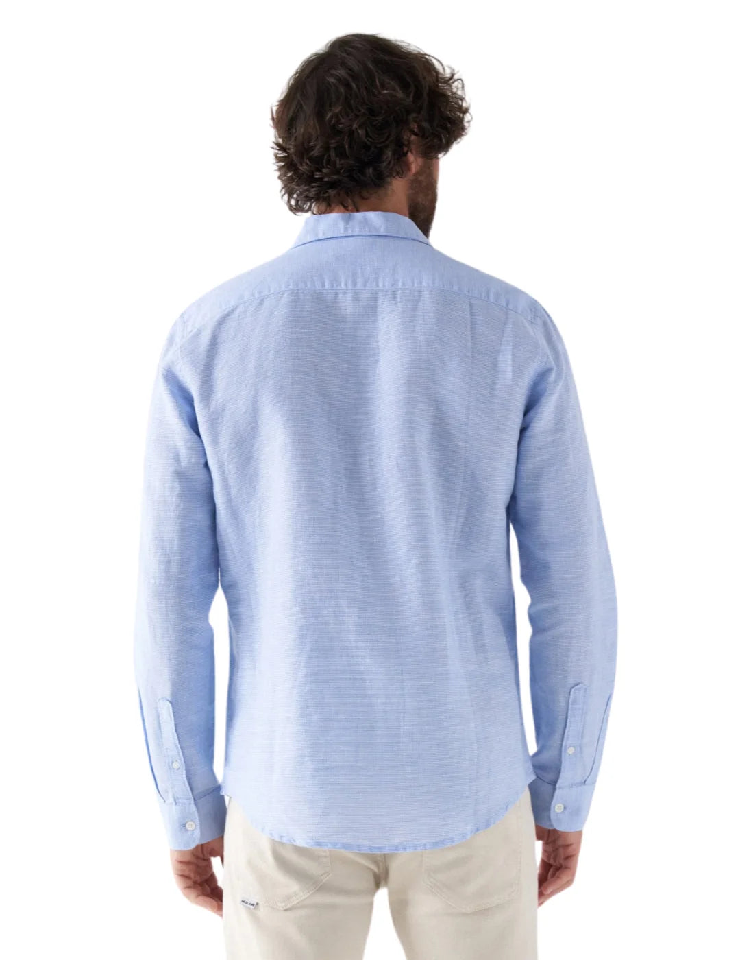Camisa De Algodón Y Lino Salsa Jeans Azul | Bicos de Fío
