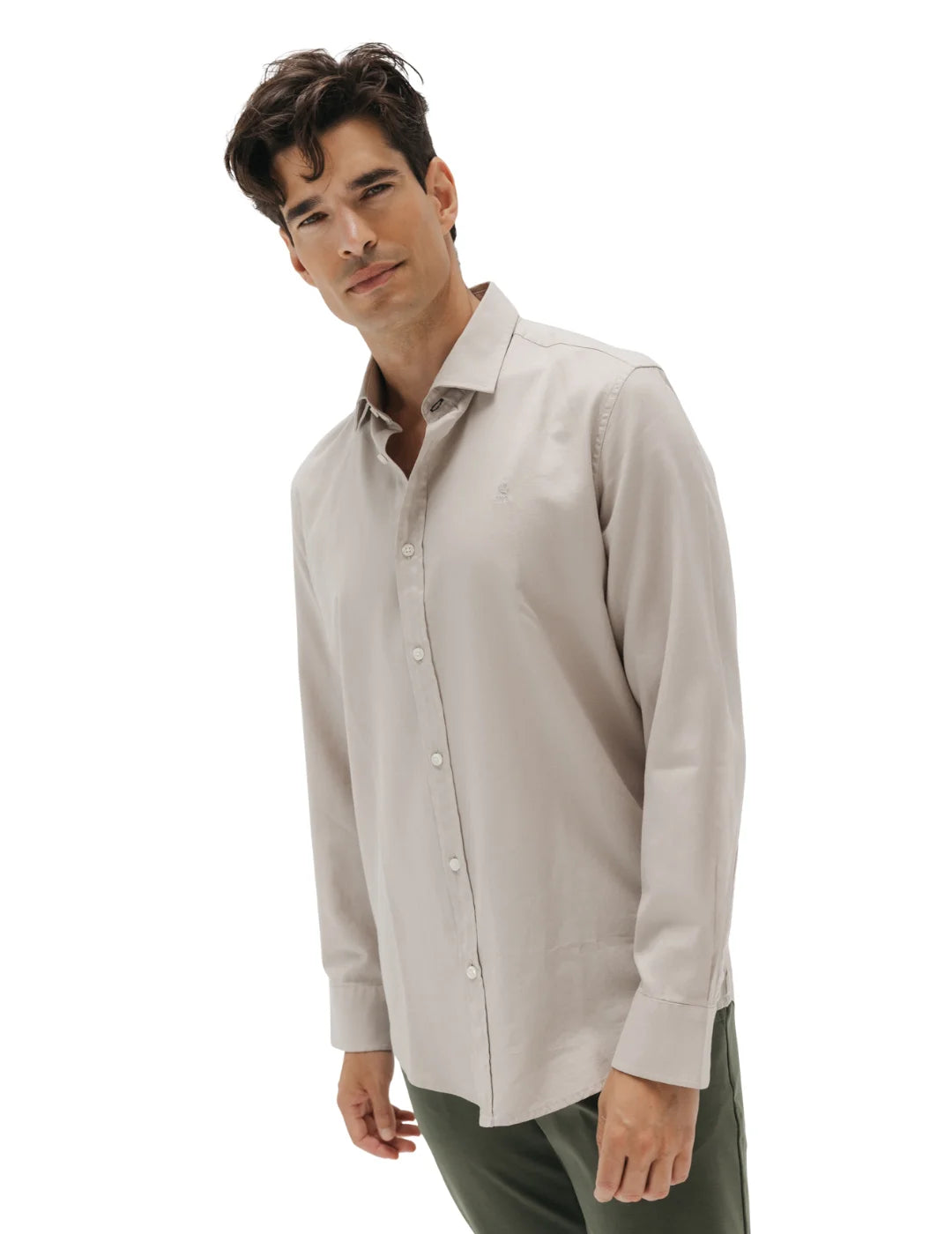 Camisa Casual El Pulpo Garment Dyed Arena | Bicos de Fío
