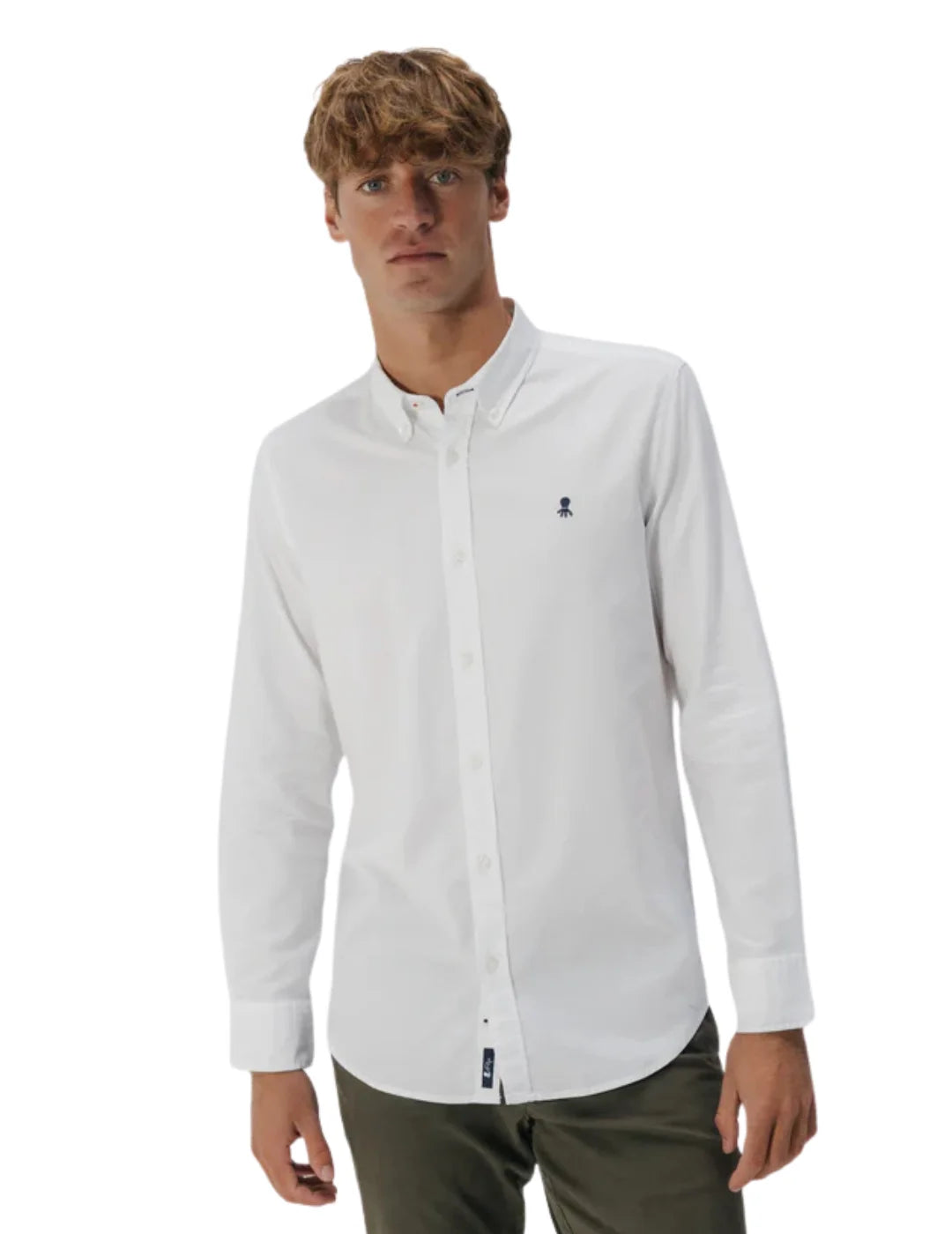 Camisa Oxford Casual El Pulpo Blanco | Bicos de Fío
