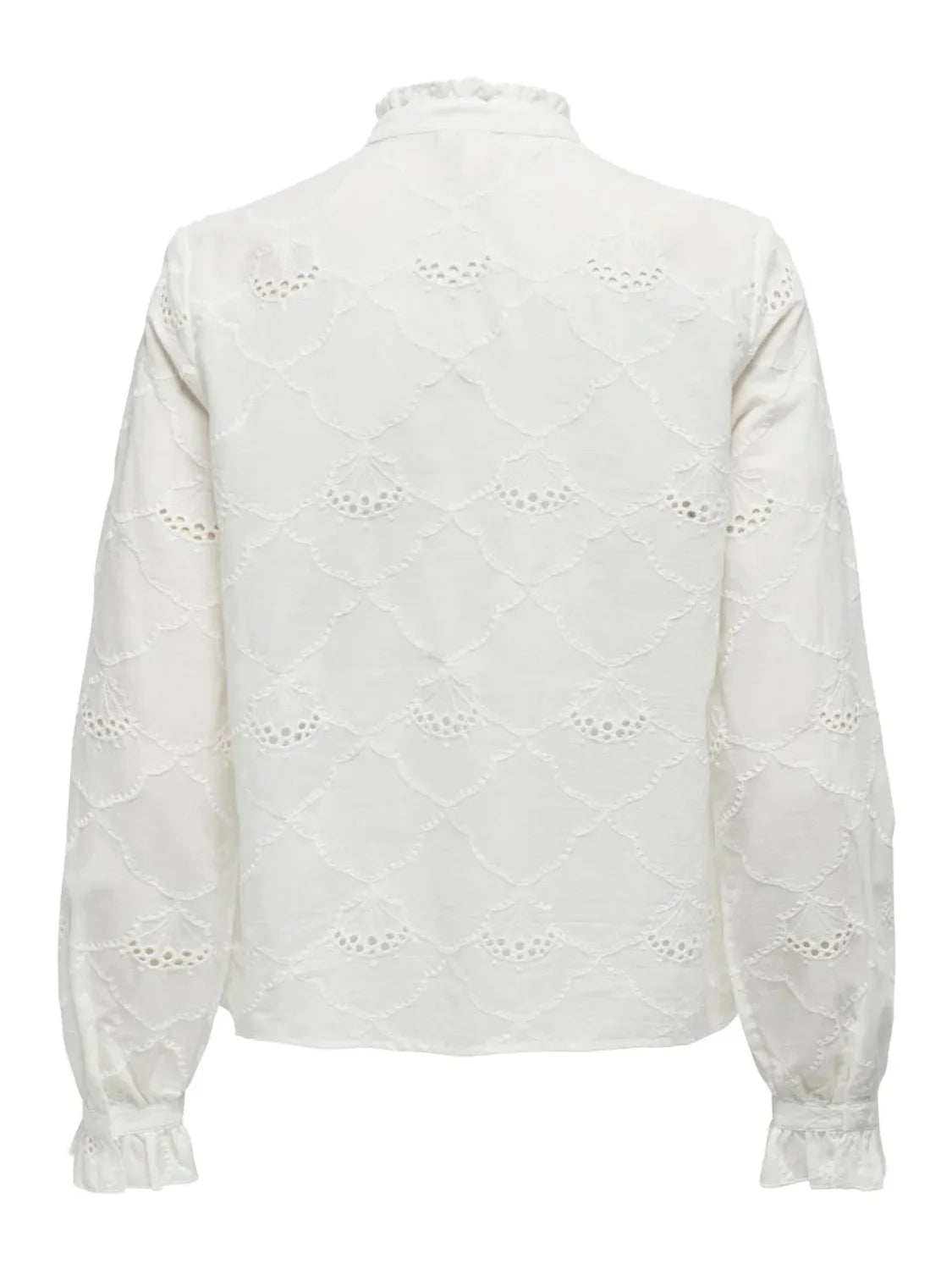 Camisa Con Volantes Only Vanessa Blanco | Bicos de Fío