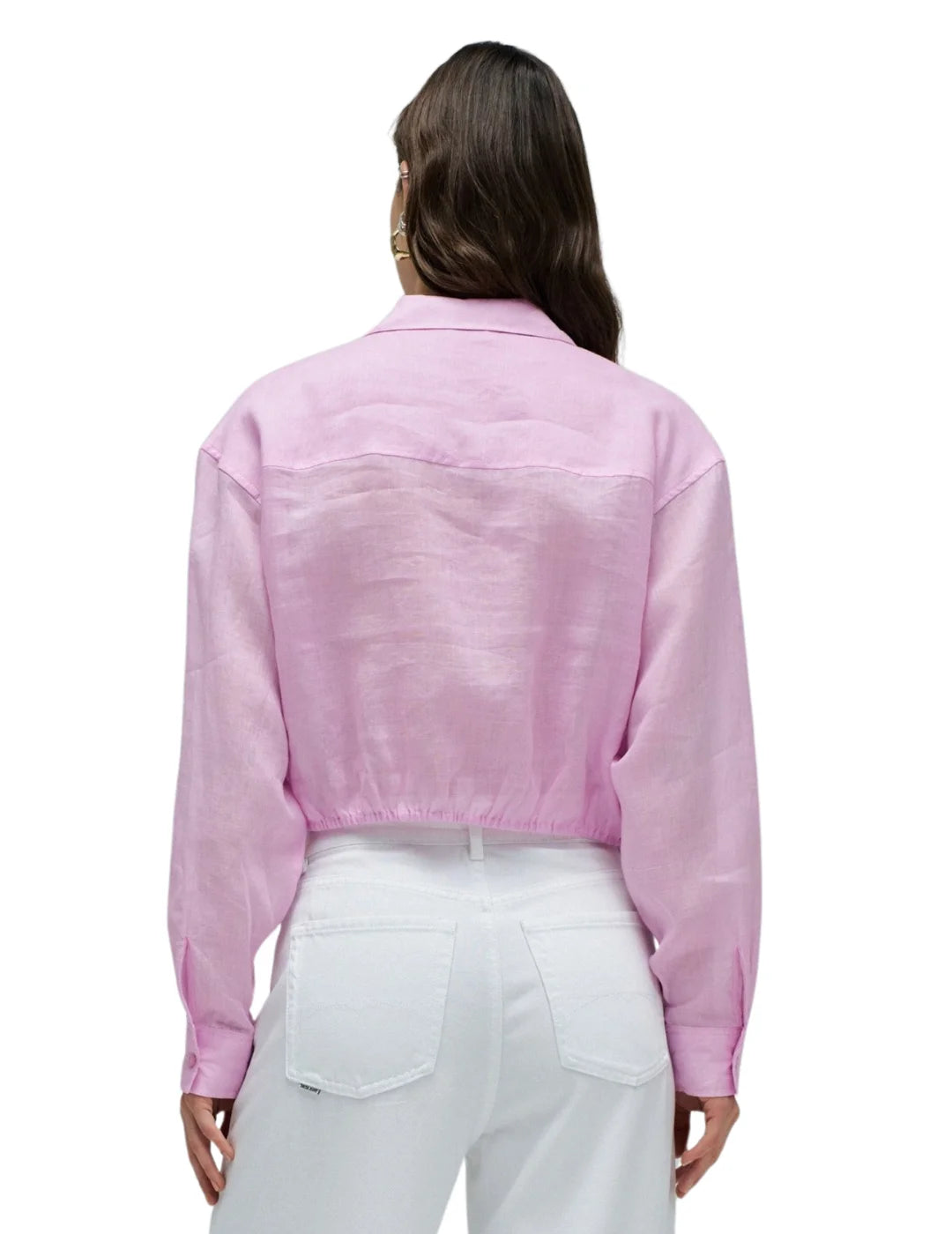 Camisa Cropped Salsa Jeans Rosa | Bicos de Fío