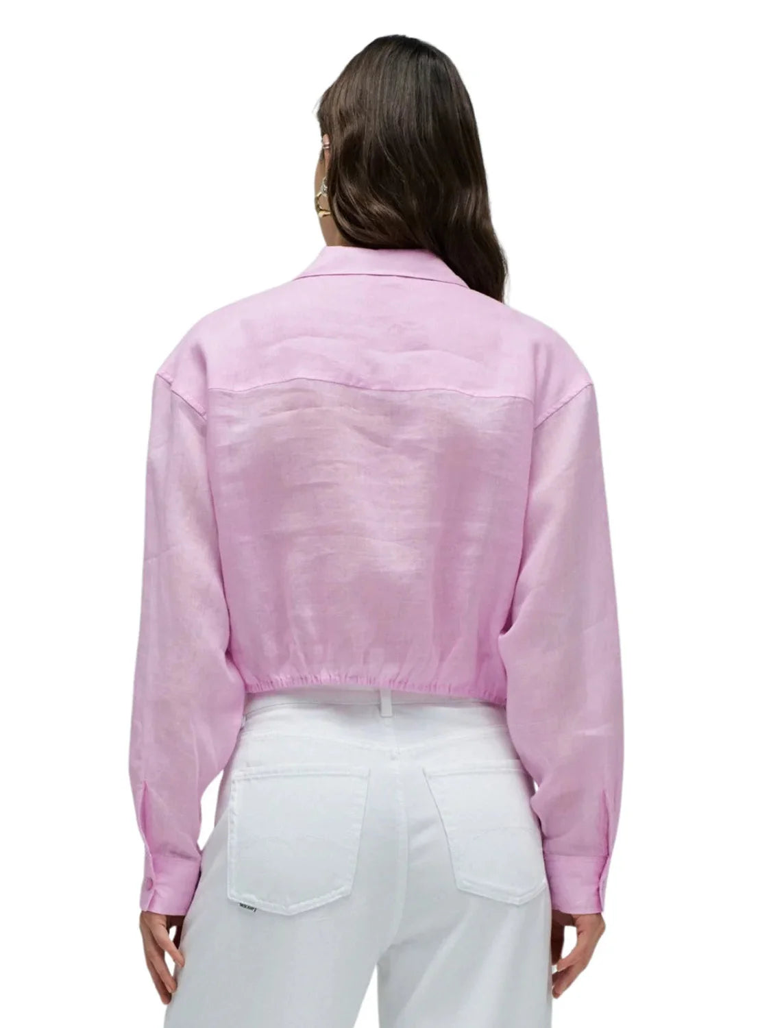 Camisa Cropped Salsa Jeans Rosa | Bicos de Fío