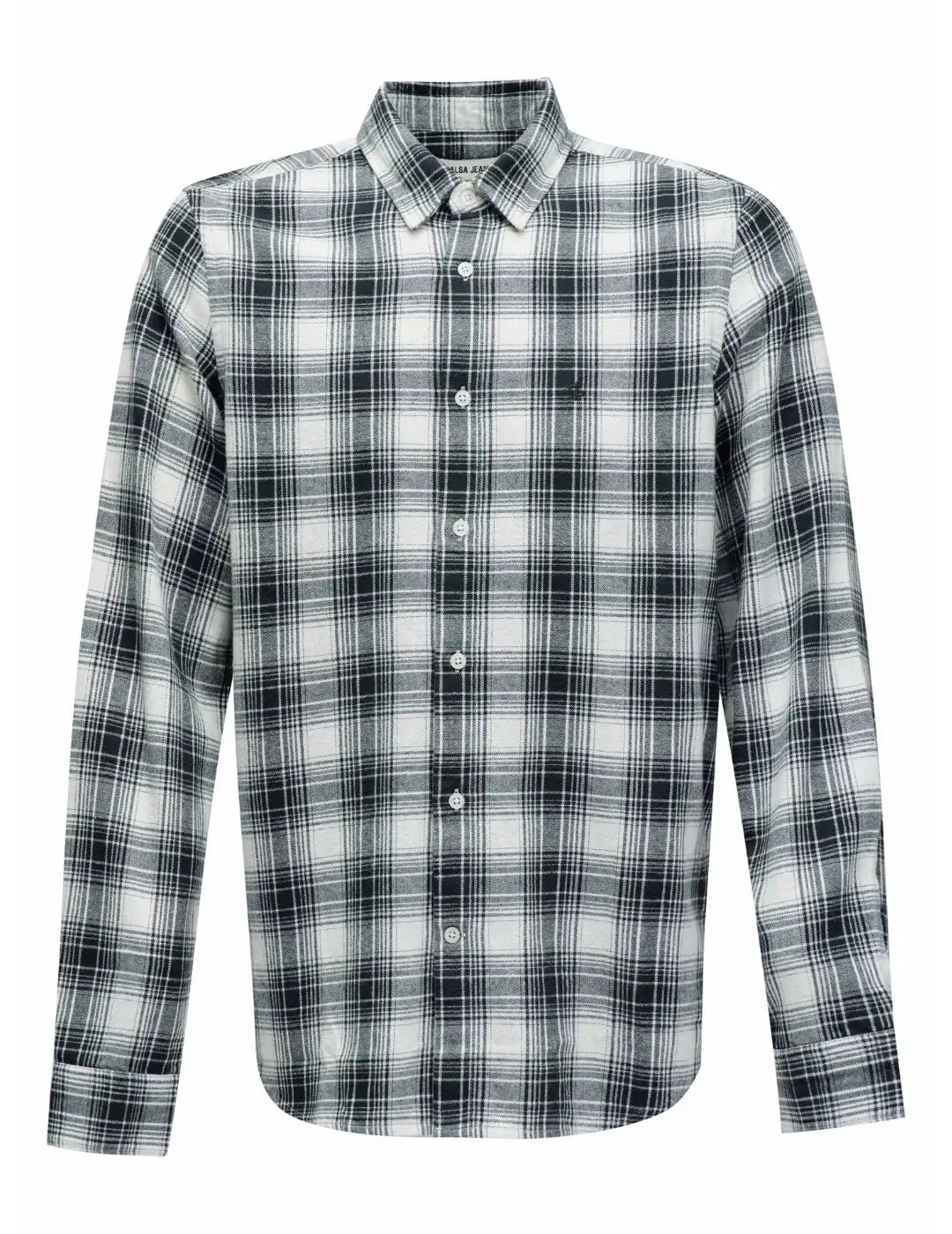 Camisa Cuadros Algodón Salsa Jeans Negro | Bicos de Fío