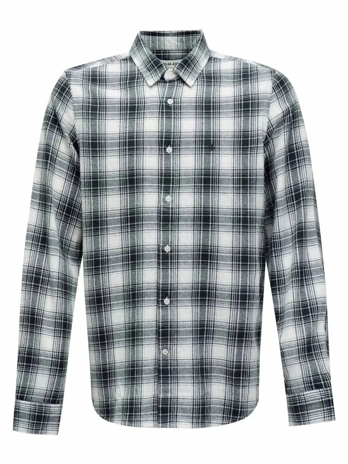 Camisa Cuadros Algodón Salsa Jeans Negro | Bicos de Fío