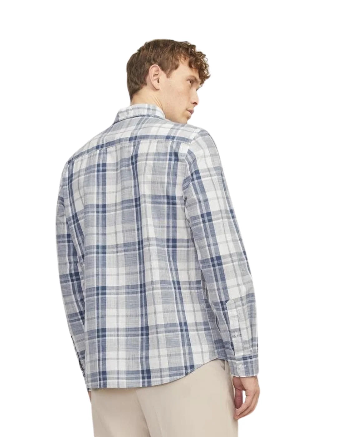 Camisa De Cuadros Jack & Jones BluBrook Azul | Bicos de Fío