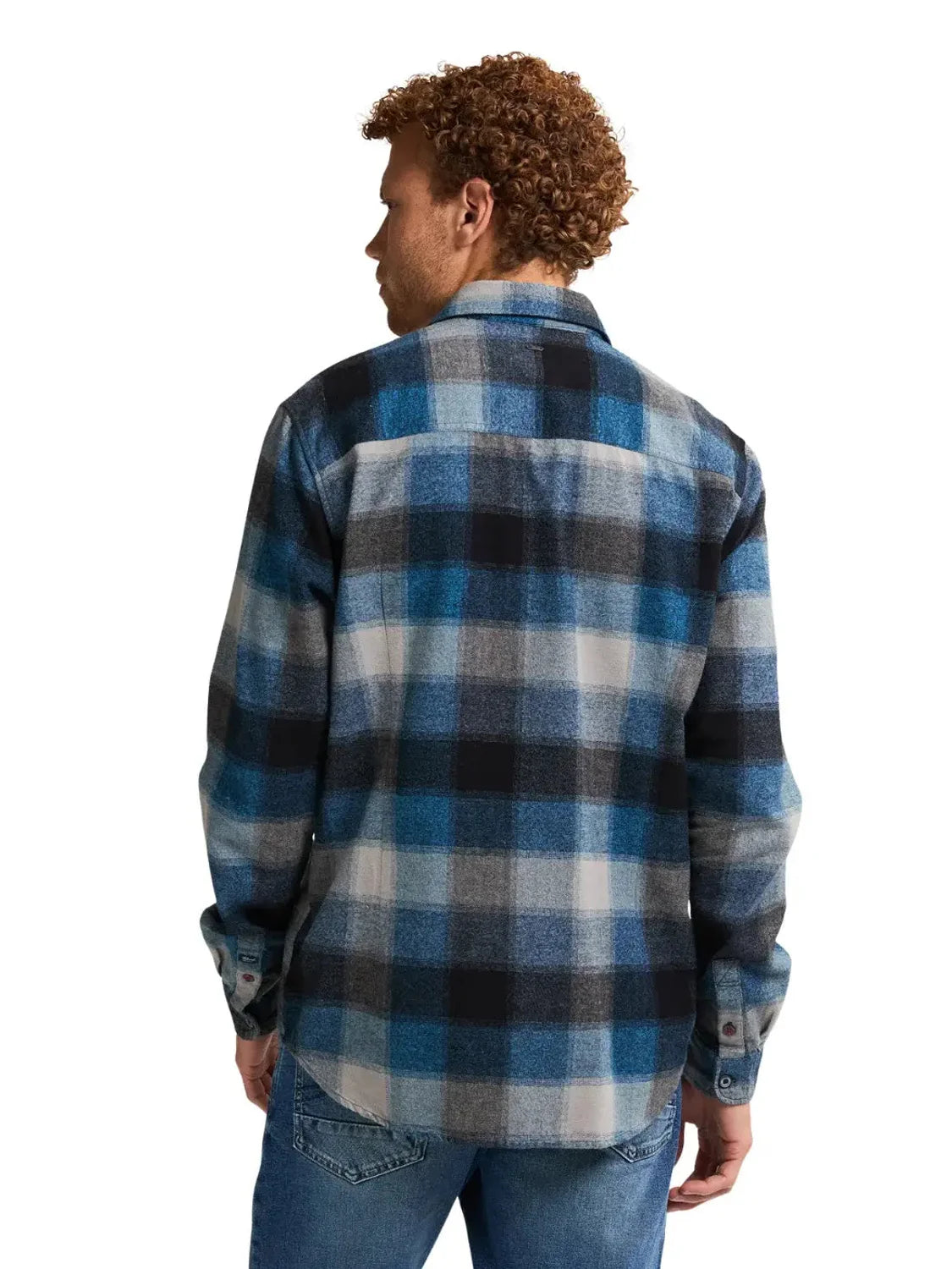Camisa Cuadros Petrol Industries Casper Azul Indie | Bicos de Fío