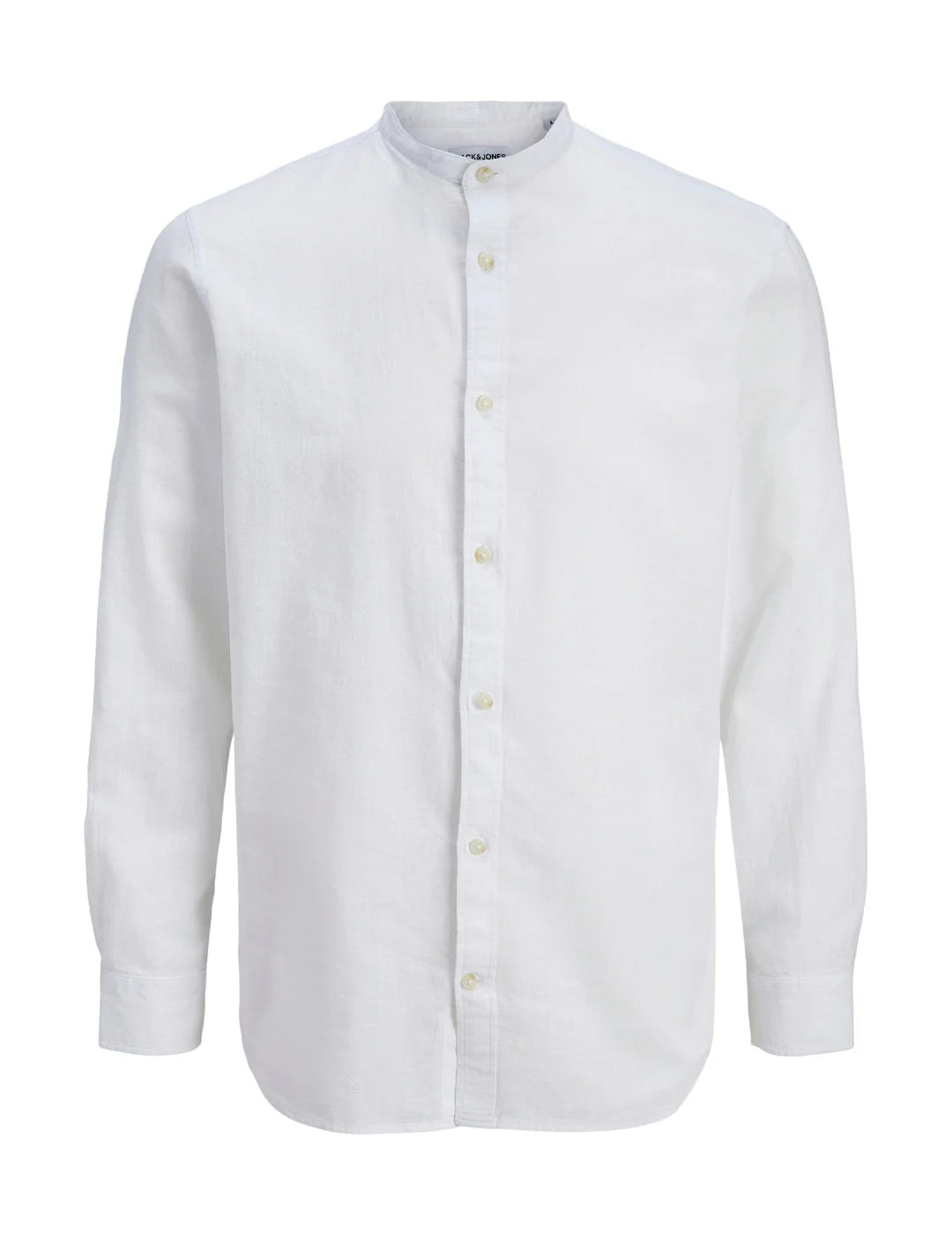 Camisa Lino Cuello Mao Jack&Jones Summer Blanco | Bicos de Fío