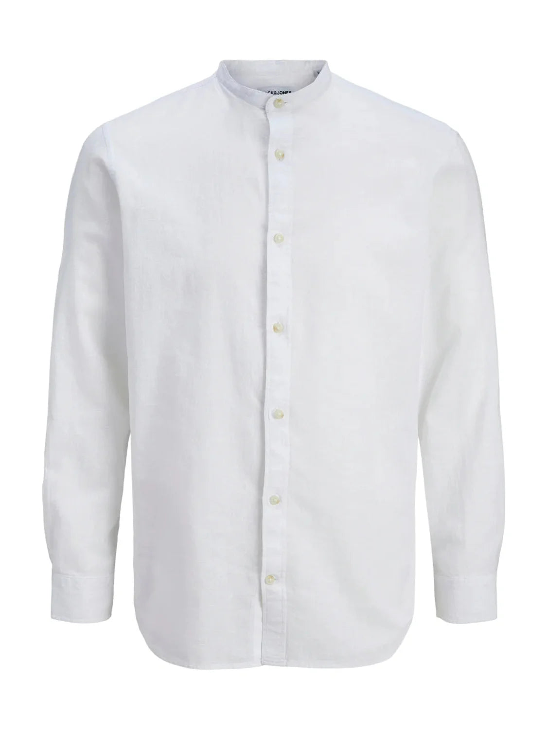 Camisa Lino Cuello Mao Jack&Jones Summer Blanco | Bicos de Fío