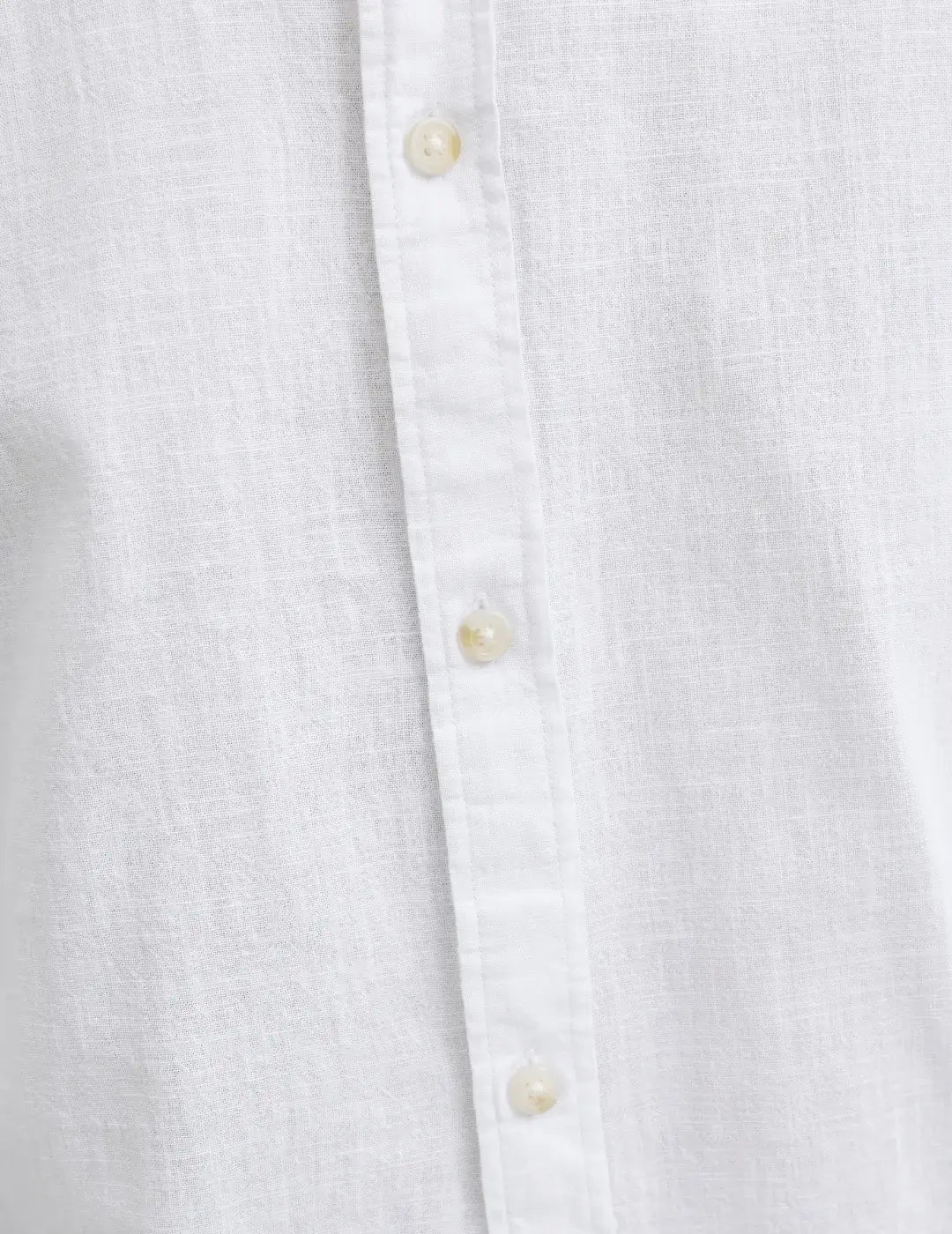 Camisa Lino Cuello Mao Jack&Jones Summer Blanco | Bicos de Fío