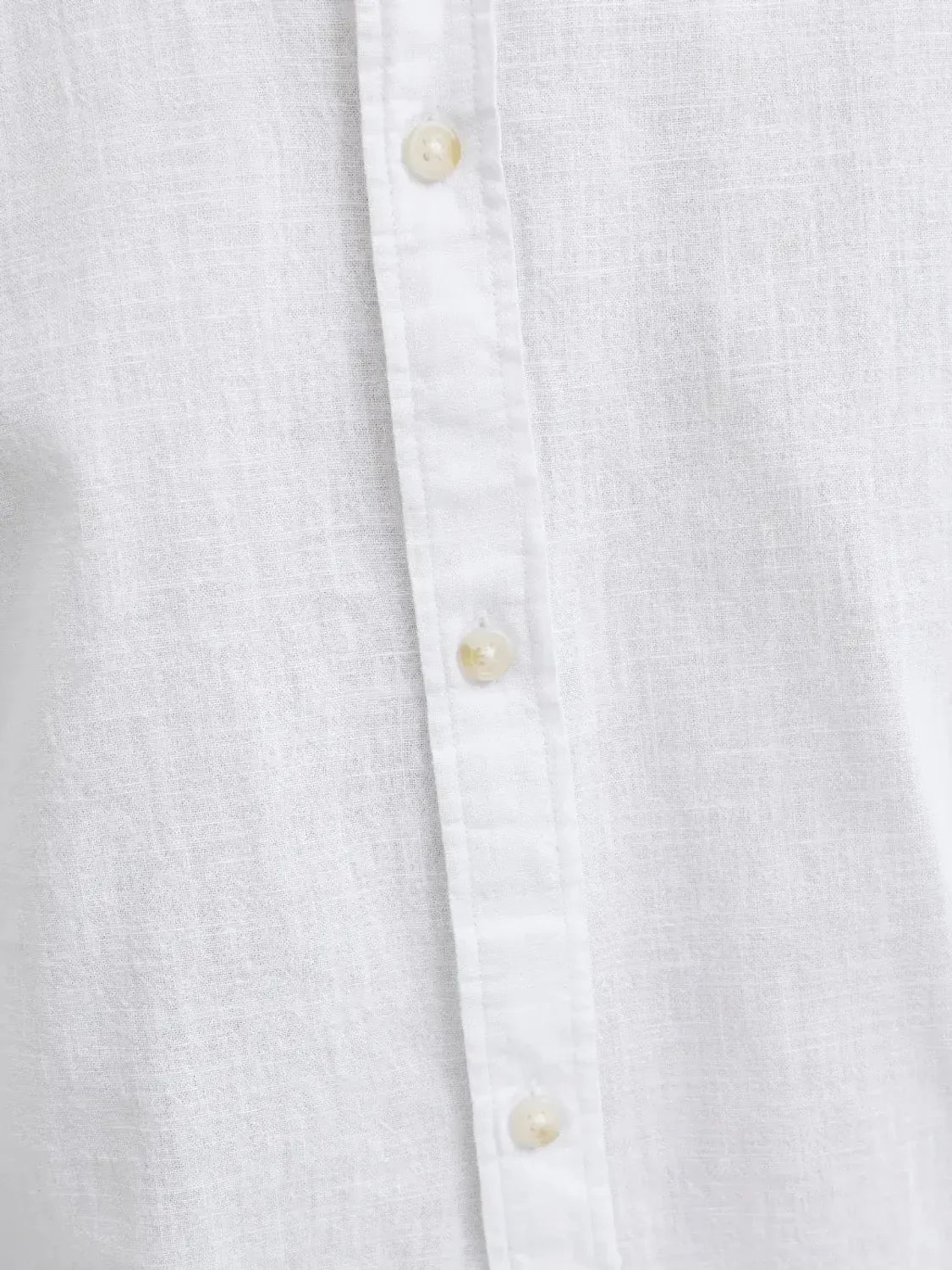 Camisa Lino Cuello Mao Jack&Jones Summer Blanco | Bicos de Fío