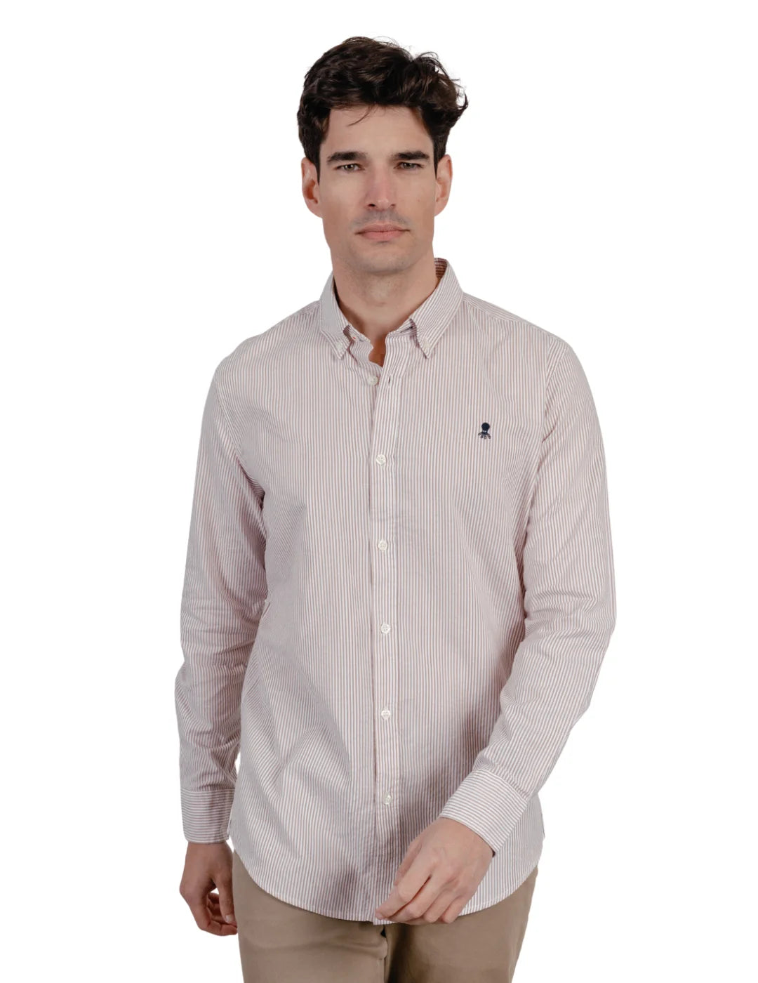 Camisa Casual elPulpo Raya Canela | Bicos de Fío