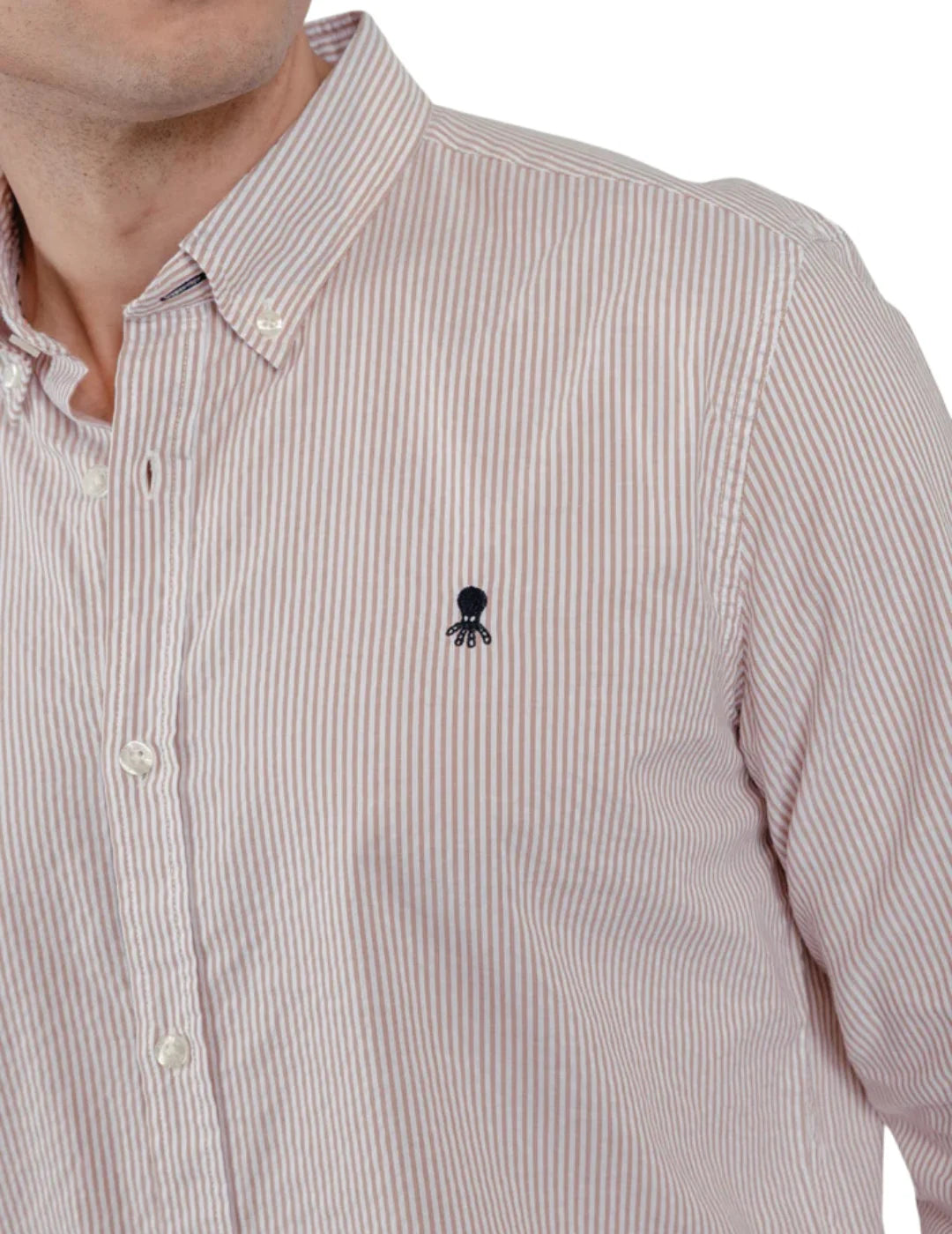 Camisa Casual elPulpo Raya Canela | Bicos de Fío