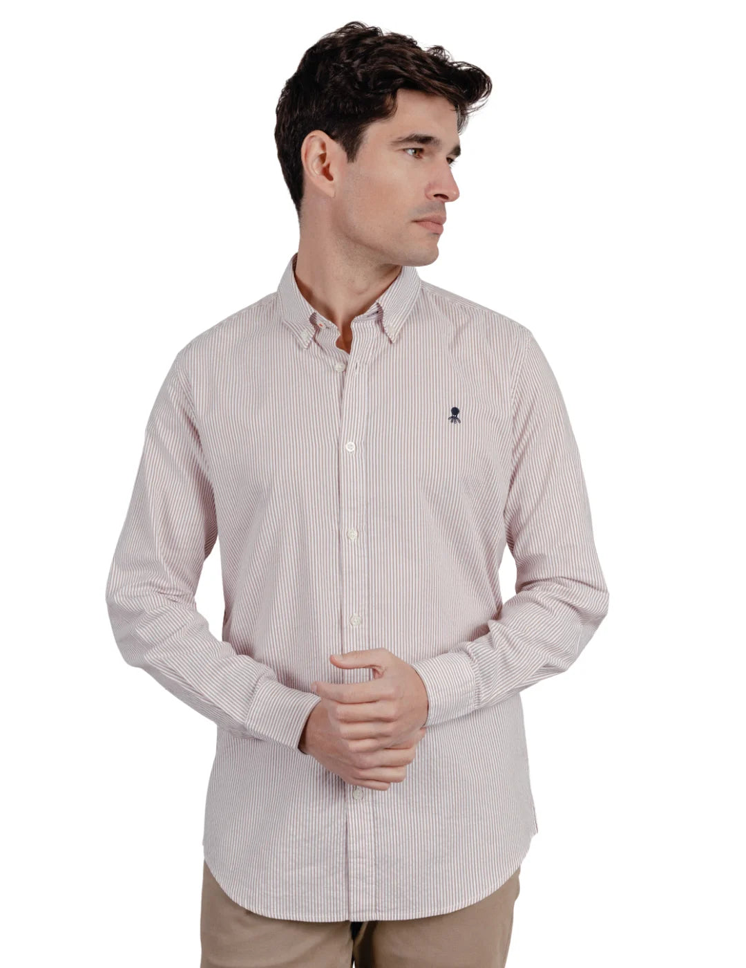 Camisa Casual elPulpo Raya Canela | Bicos de Fío