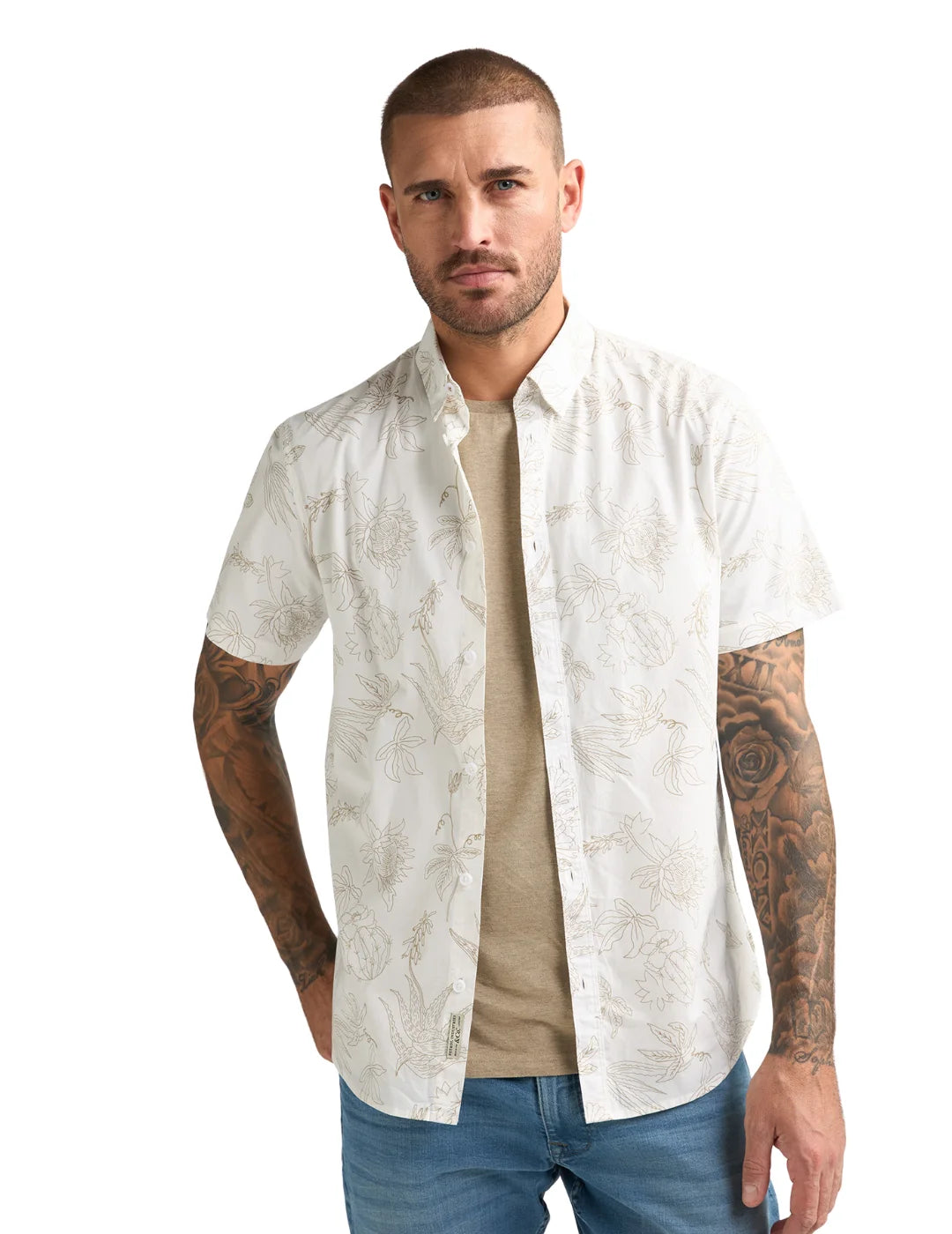 Camisa Petrol Industries Scout Blanco | Bicos de Fío