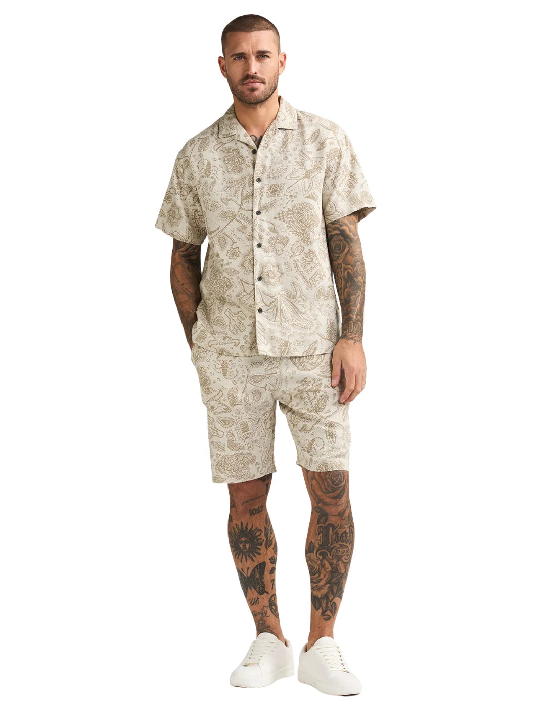 Camisa Petrol Industries México Beige | Bicos de Fío