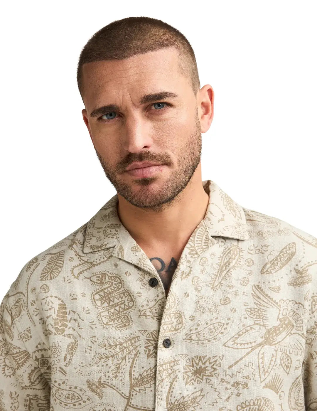 Camisa Petrol Industries México Beige | Bicos de Fío