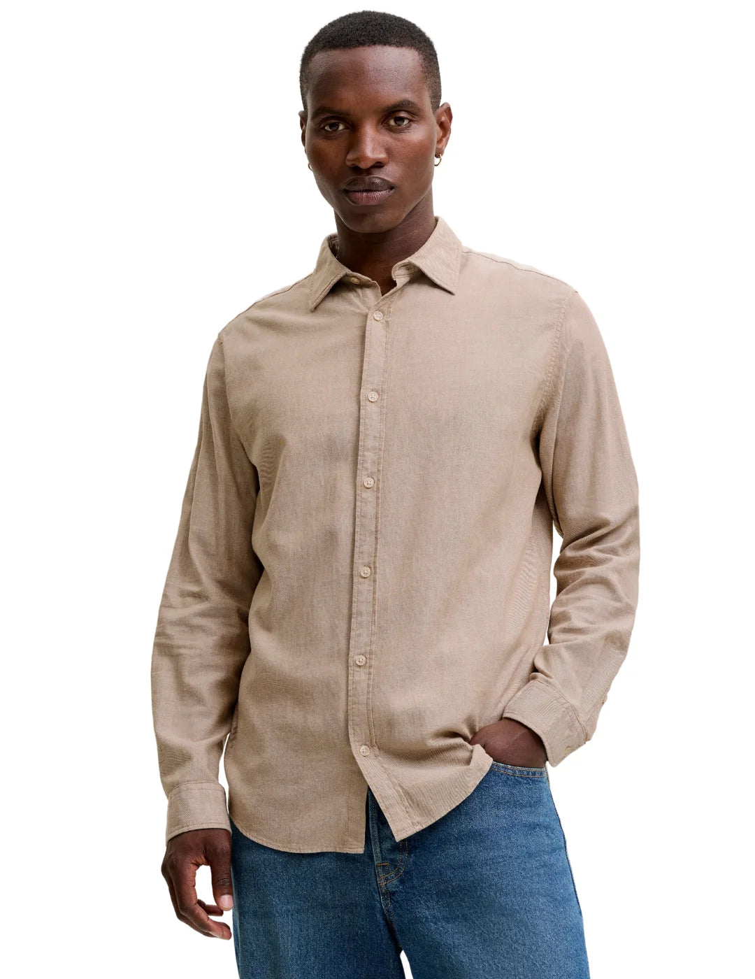 Camisa Jack&Jones Field Melange Oatmeal | Bicos de Fío