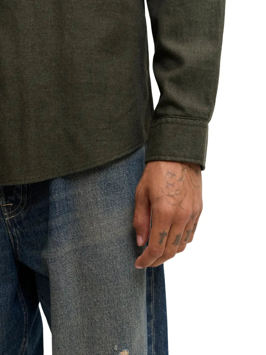 Camisa Jack&Jones Field Melange Verde | Bicos de Fío