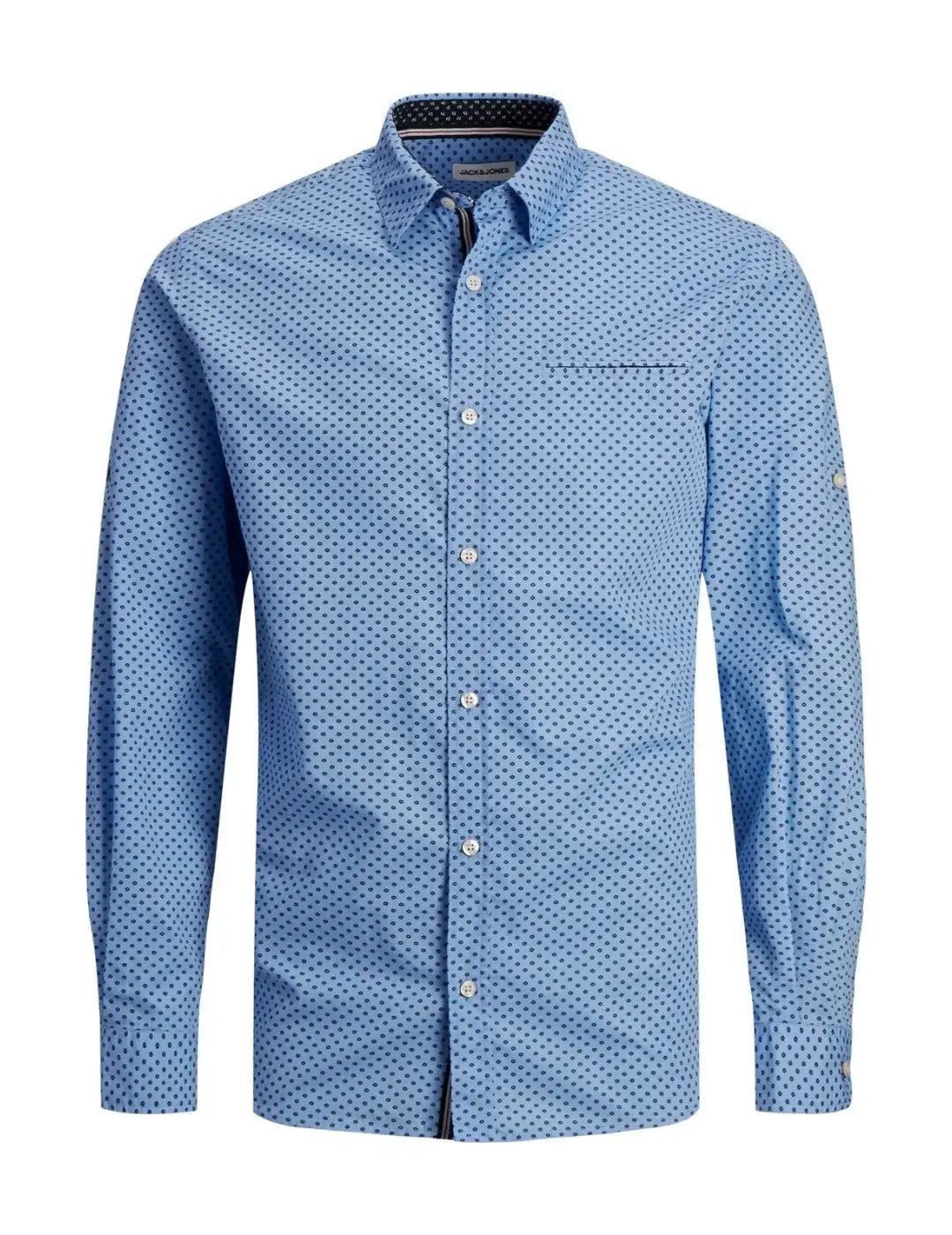 Camisa Estampada Jack & Jones Remy Azul | Bicos de Fío