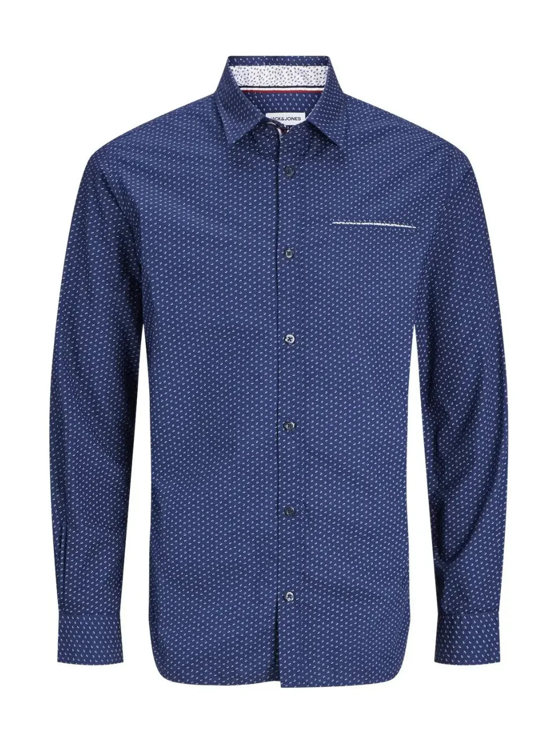 Camisa Estampada Jack & Jones Remy Azul Medieval | Bicos de Fío 