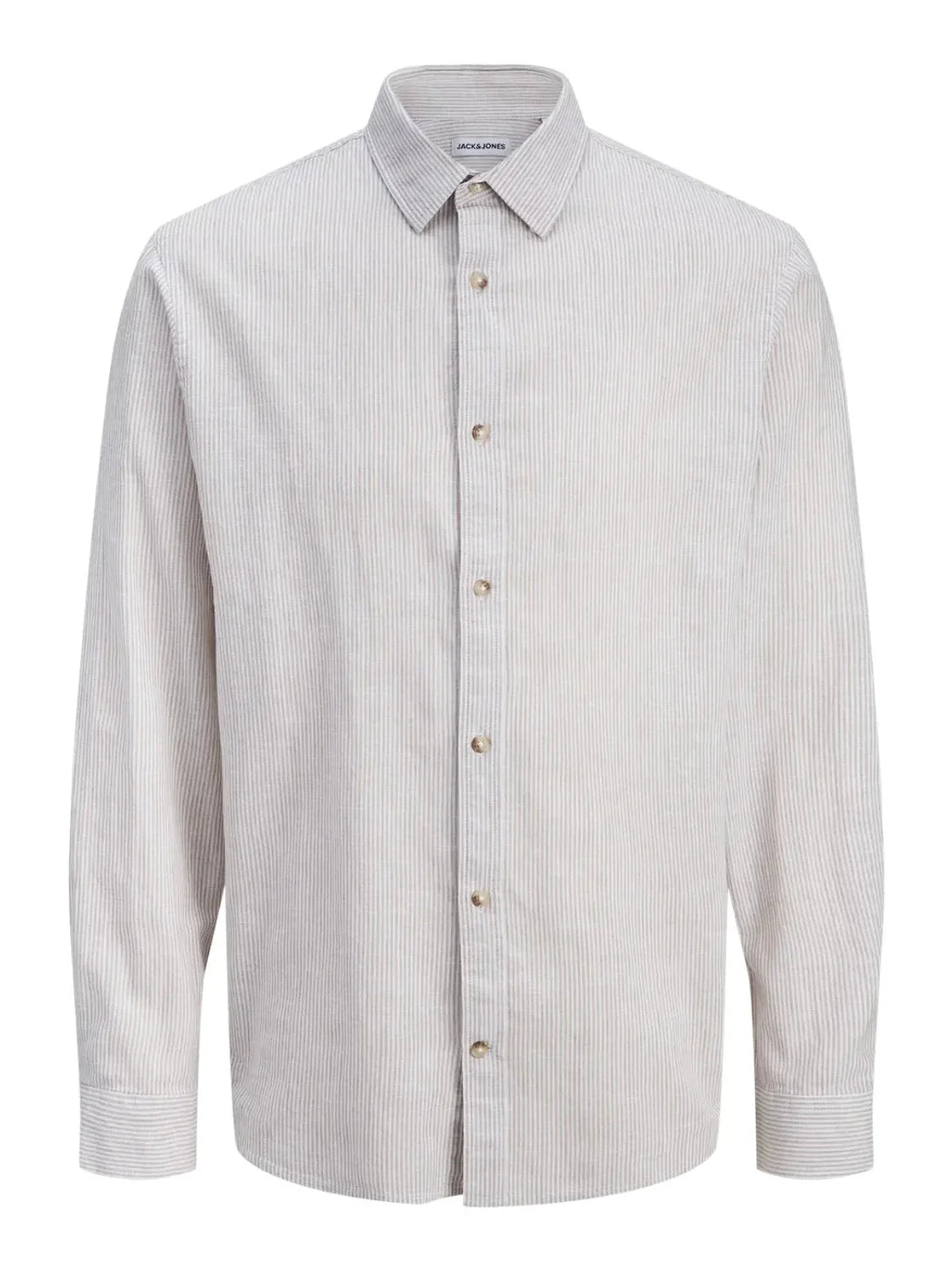 Camisa Lino Jack&Jones Summer Rayas Beige | Bicos de Fío