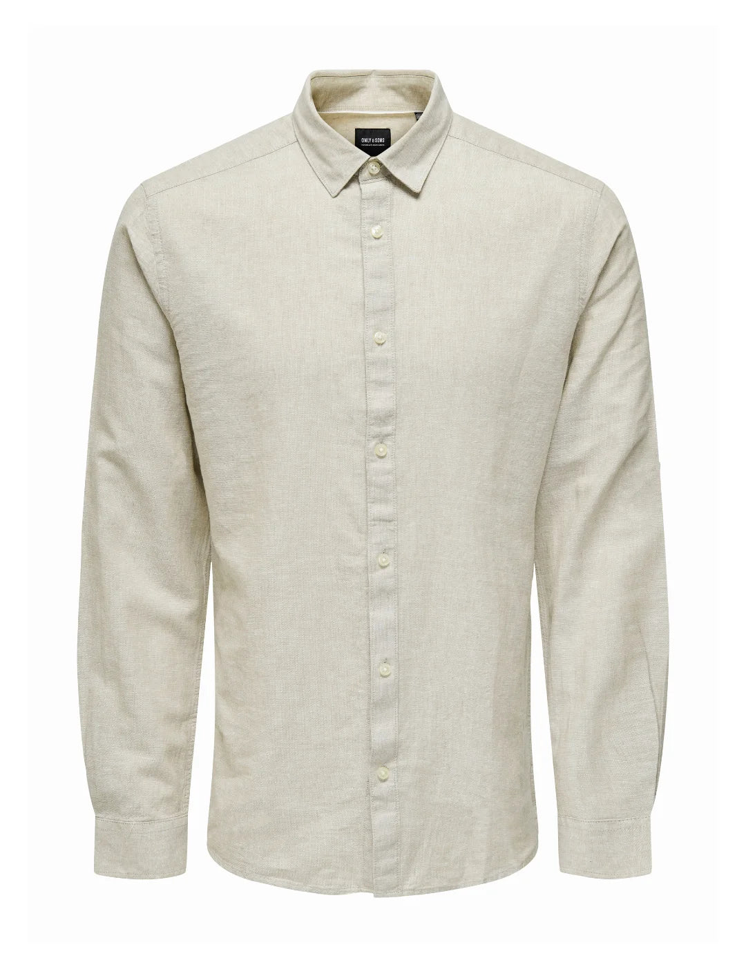 Camisa Lino ONLY&SONS Caiden Beige | Bicos de Fío