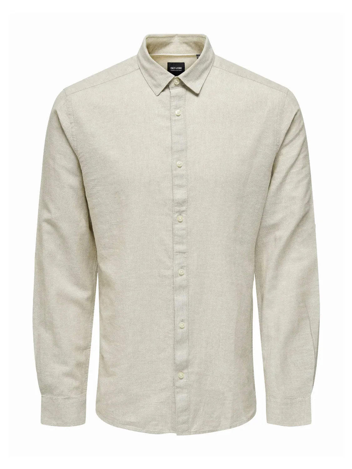 Camisa Lino ONLY&SONS Caiden Beige | Bicos de Fío
