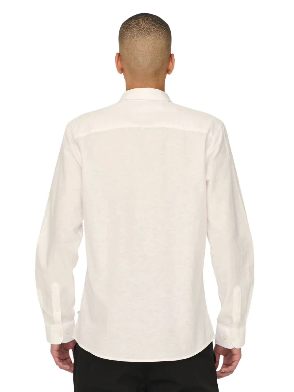 Camisa Lino ONLY&SONS Caiden Blanco | Bicos de Fío