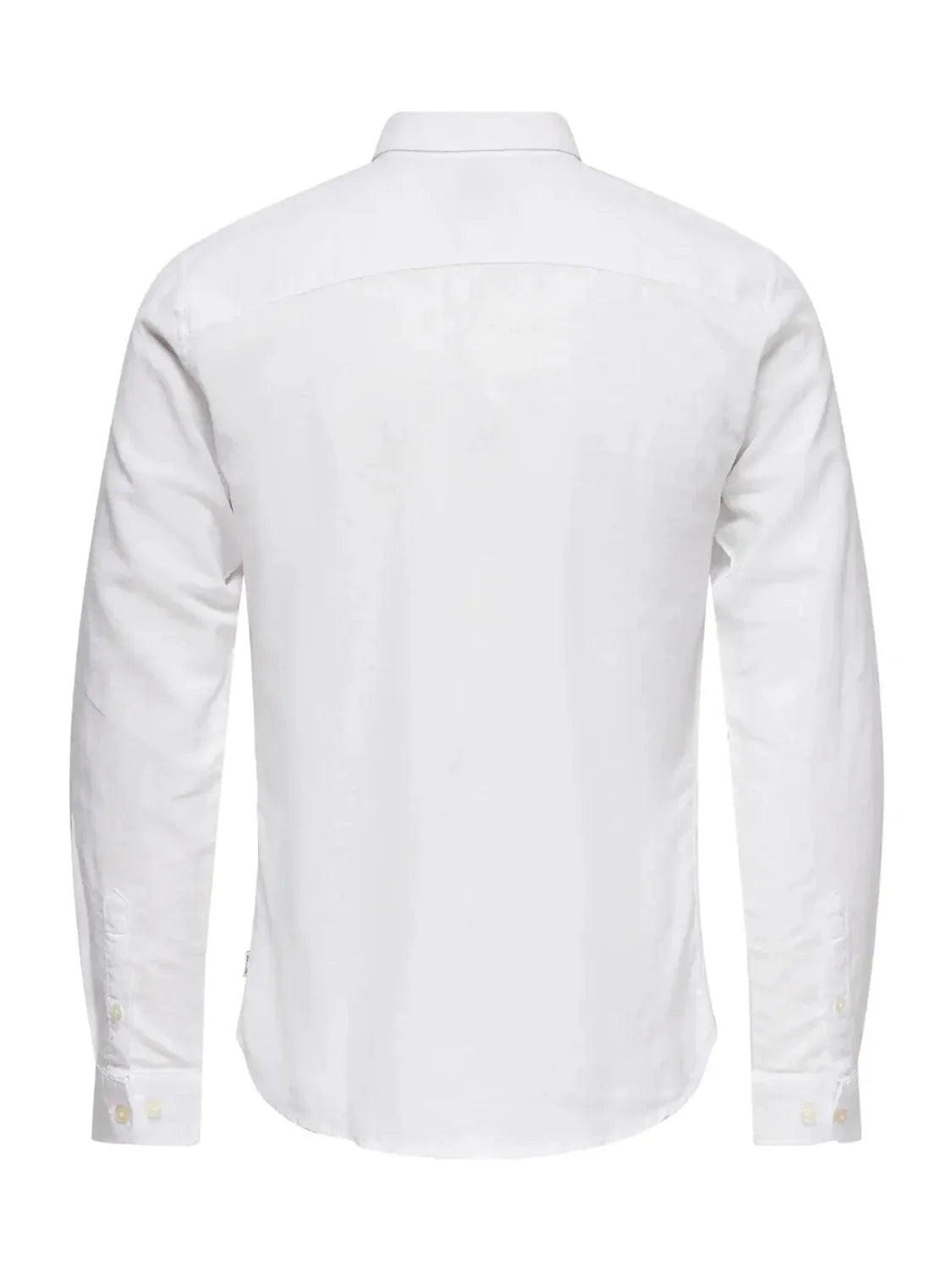 Camisa Lino ONLY&SONS Caiden Blanco | Bicos de Fío