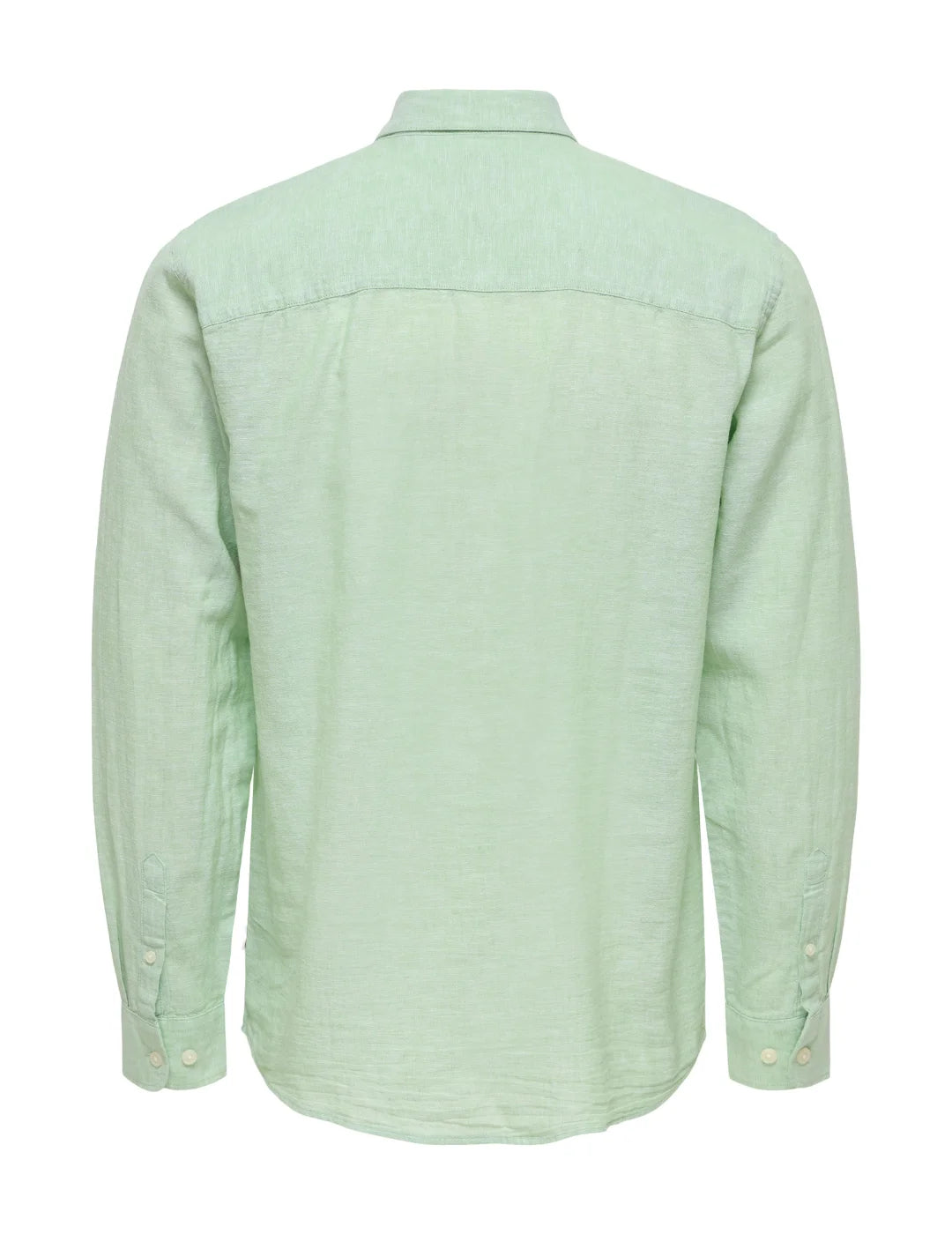 Camisa Lino ONLY&SONS Caiden Verde Quiet | Bicos de Fío