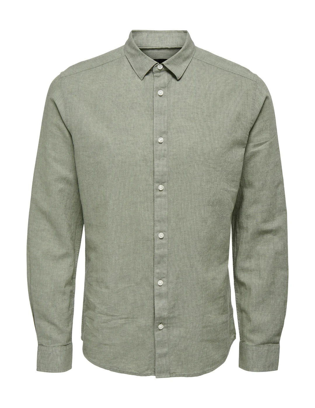 Camisa Lino ONLY&SONS Caiden Verde Swam | Bicos de Fío